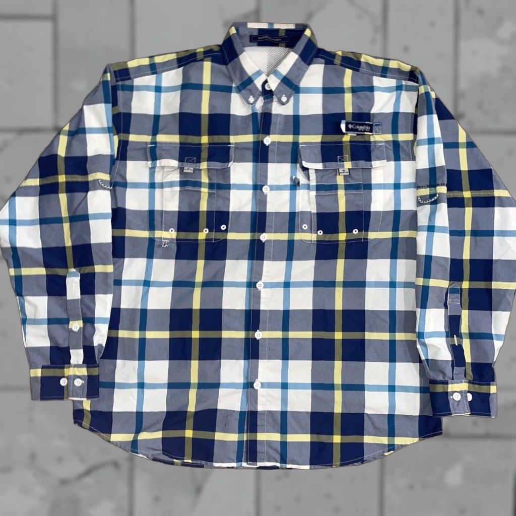 Vintage Columbia PFG Mens Long Sleeve Plaid Shirt Blue M Size US M / EU 48-50 / 2 - 1 Thumbnail