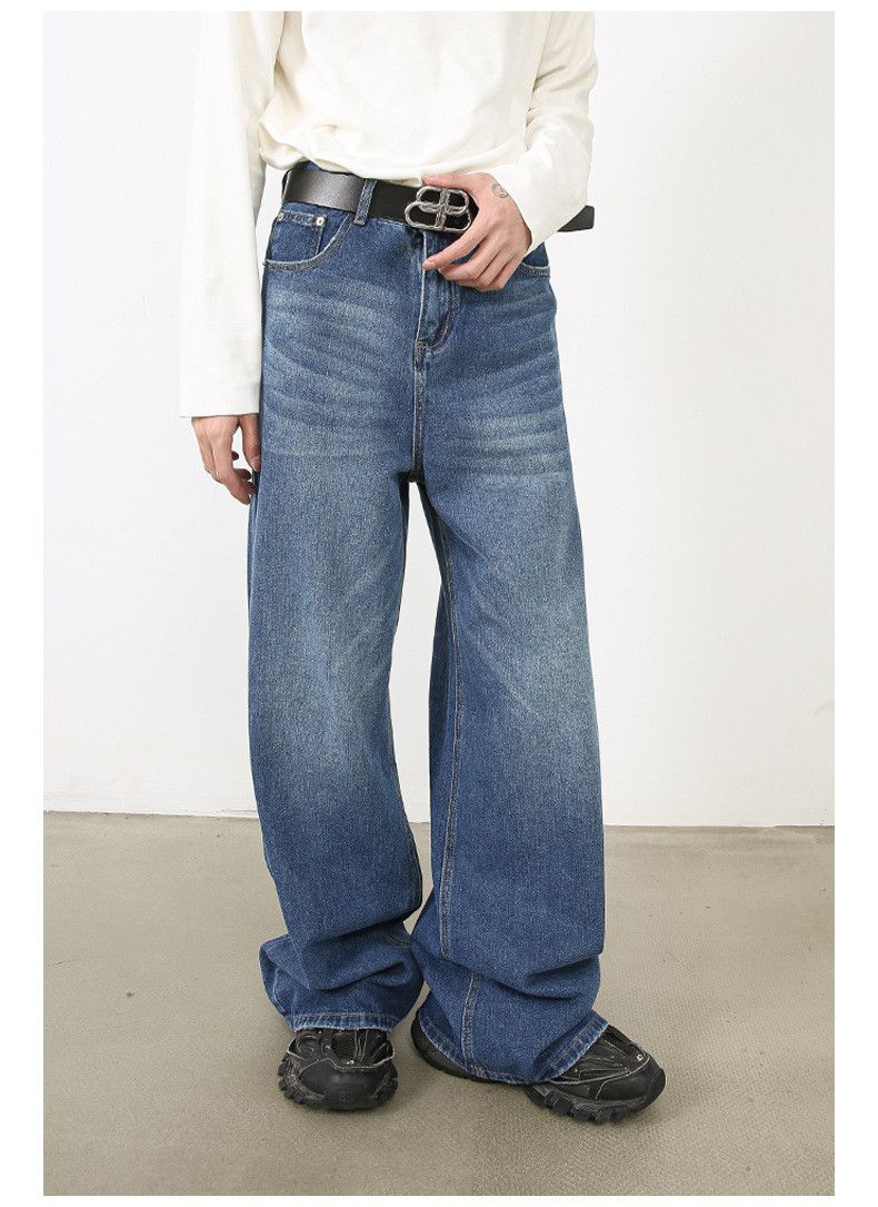 Japanese Brand × Jean Japanese blue vintage loose straight jeans Size US 32 / EU 48 - 1 Thumbnail