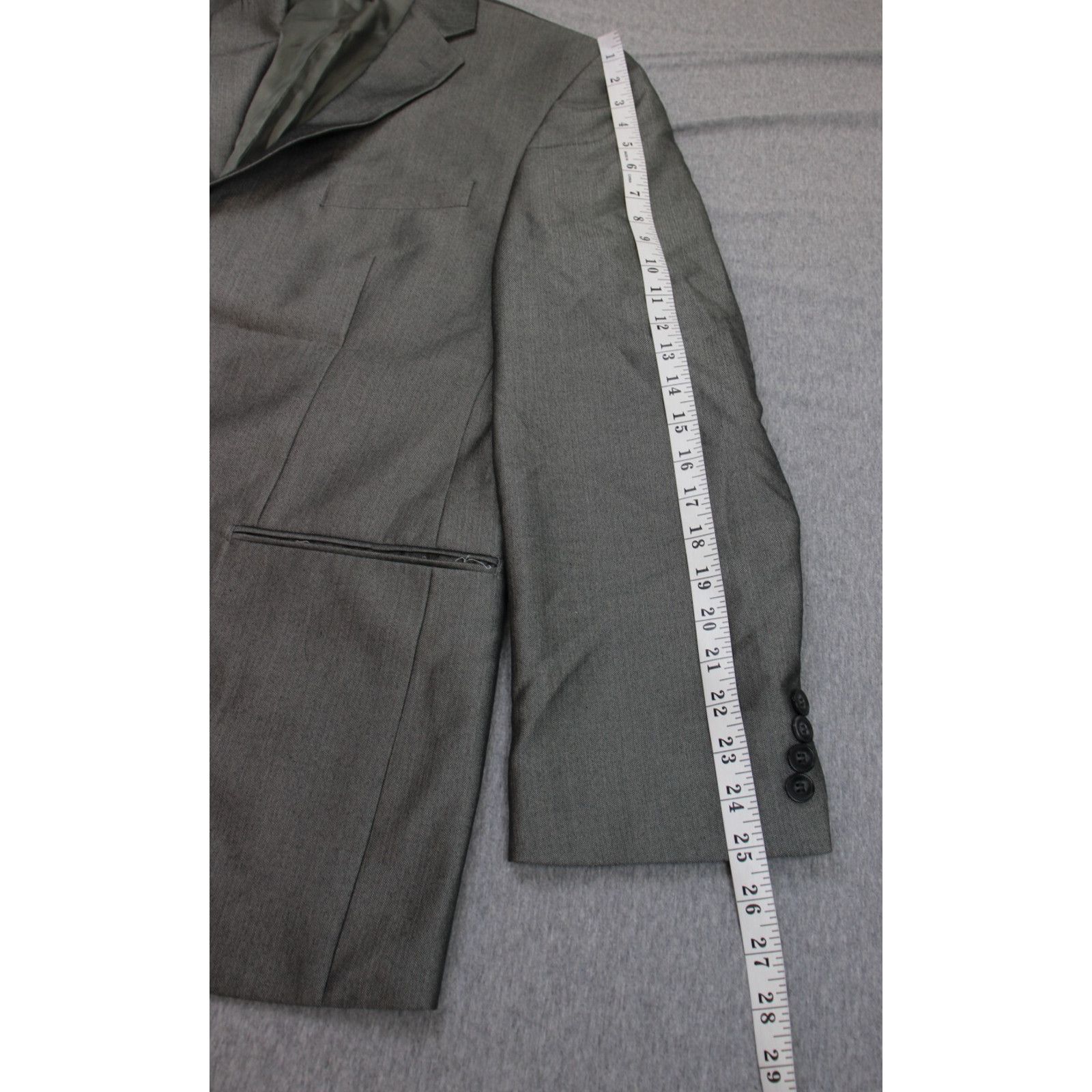 Calvin Klein Calvin Klein Blazer Mens 44R Gray Lined 2 Button Notch Size 44R - 8 Thumbnail
