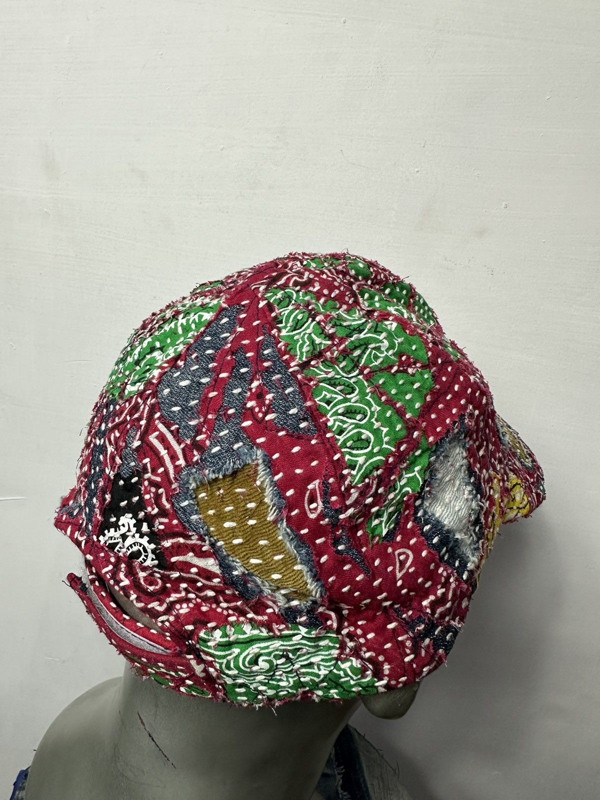 Art Comes First × Handmade Custom Made Distressed Paisley Patchwork Boro hats Size ONE SIZE - 10 Thumbnail