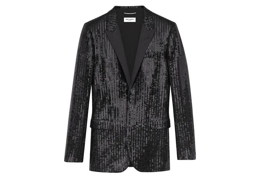 Hedi Slimane × Saint Laurent Paris SS13 - GRAIL - 10.000$ Daft Punk Sequined Le Smoking Blazer Size 44R - 11 Thumbnail