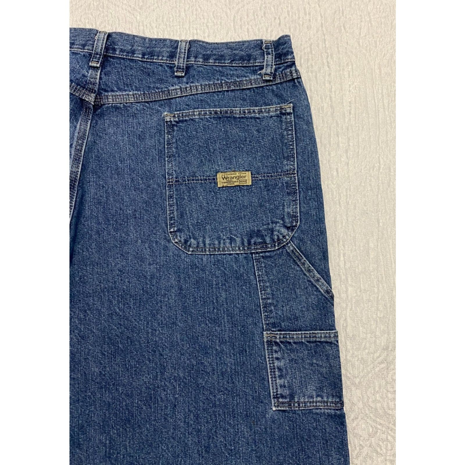 Wrangler VINTAGE Wrangler Hero Carpenter Jeans Mens Size 40x30 Blue Straight Wide-Leg Size US 40 / EU 56 - 4 Thumbnail