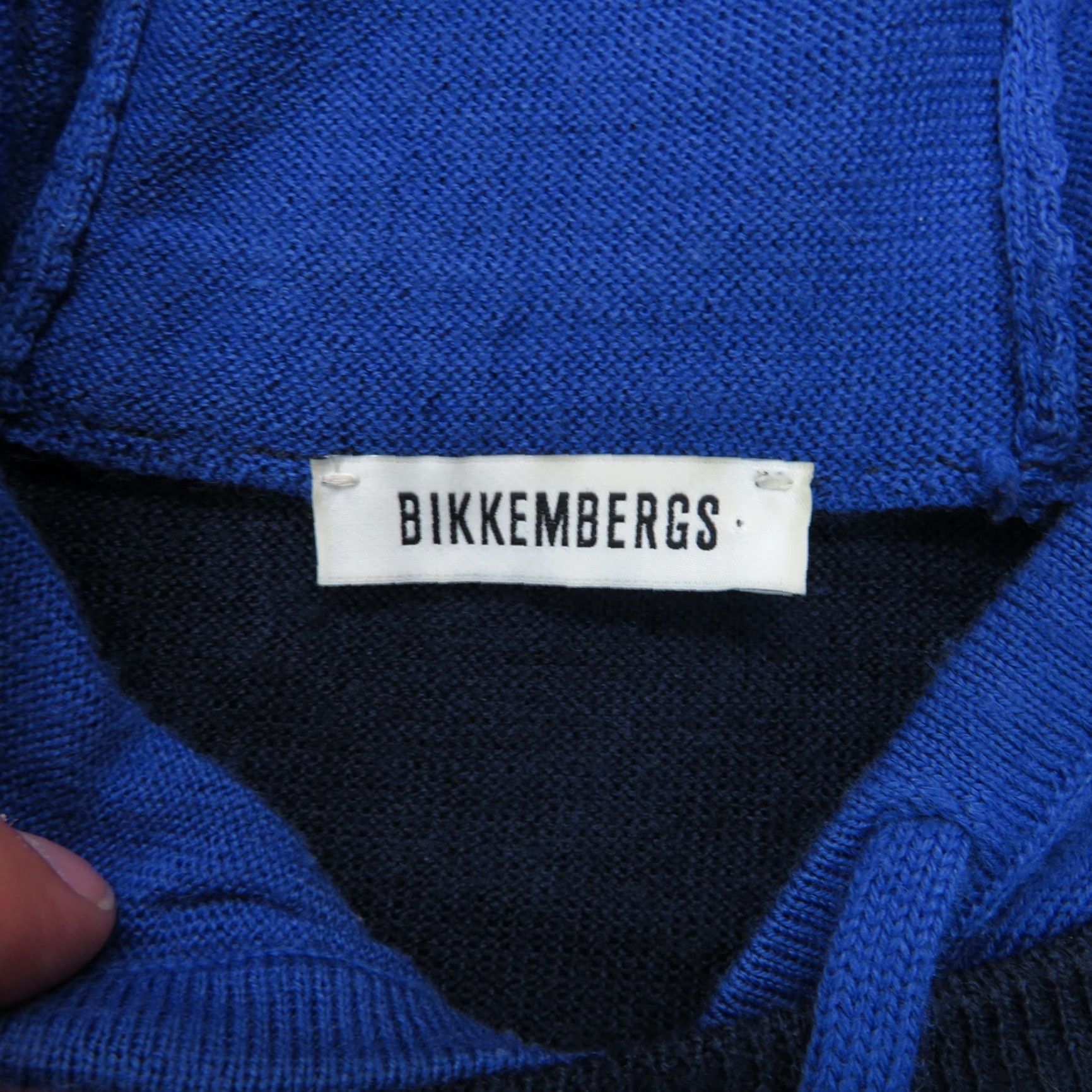 Vintage Dirk Bikkembergs Hoodie Men Medium Wool Navy Blue Hooded Sweater Sweatshirt Logo Size US M / EU 48-50 / 2 - 4 Thumbnail