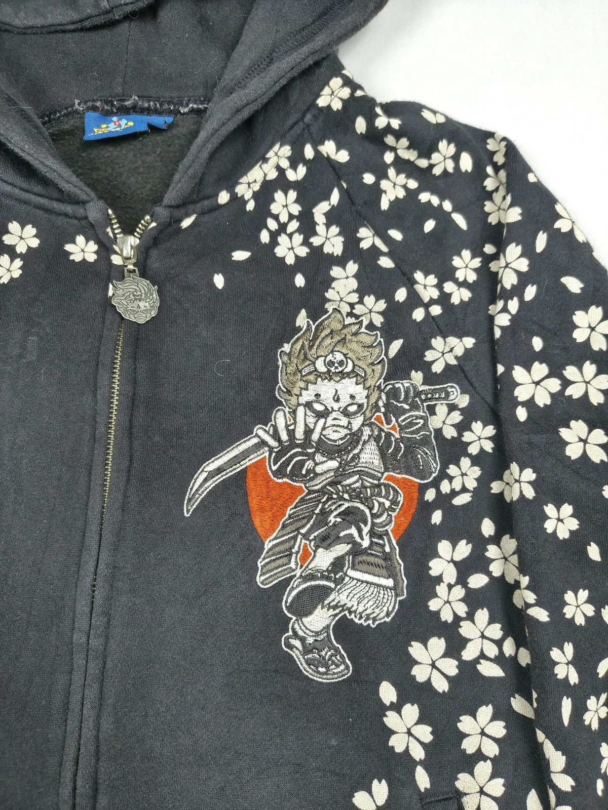Japanese Brand Jizo Samurai Sakura Hoodie 🤺 (052) Size US XXS / EU 40 - 4 Thumbnail