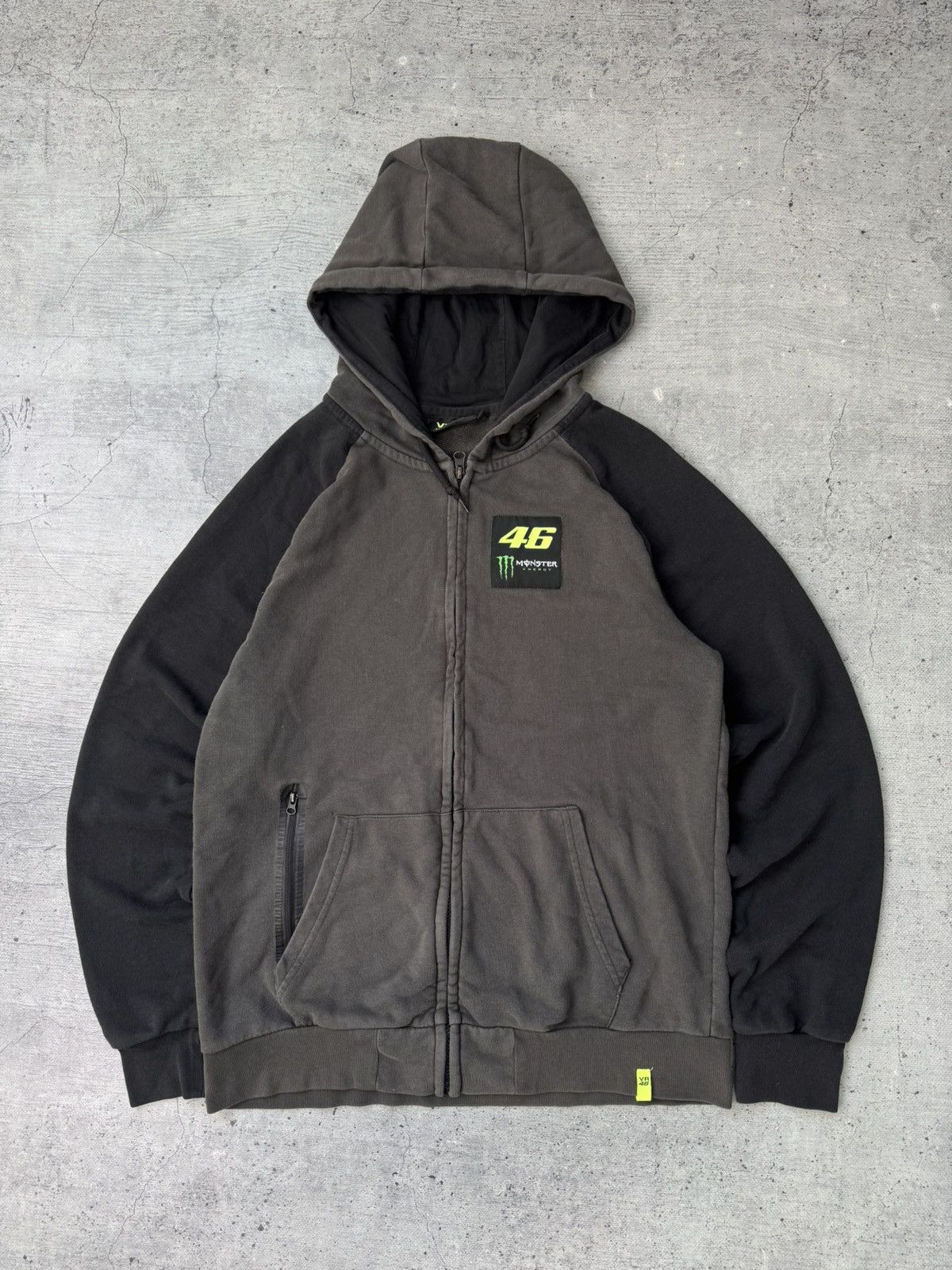 Crazy Y2K Monster Energy Zip Up Hoodie Vintage