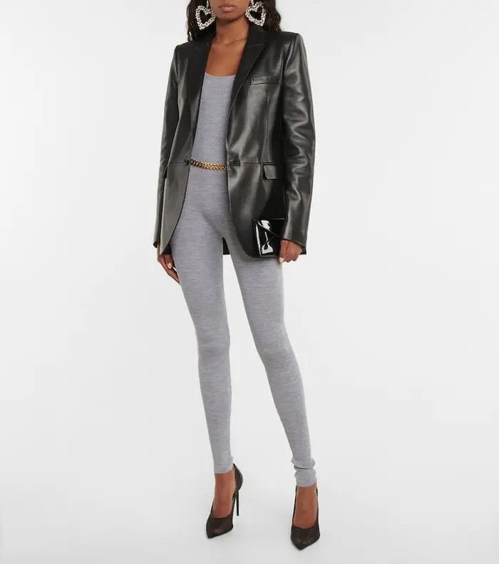 Saint Laurent Paris o1bcso1str1125 Sleeveless Catsuit In Cashmere in Grey Size US XS / EU 42 / 0 - 4 Thumbnail