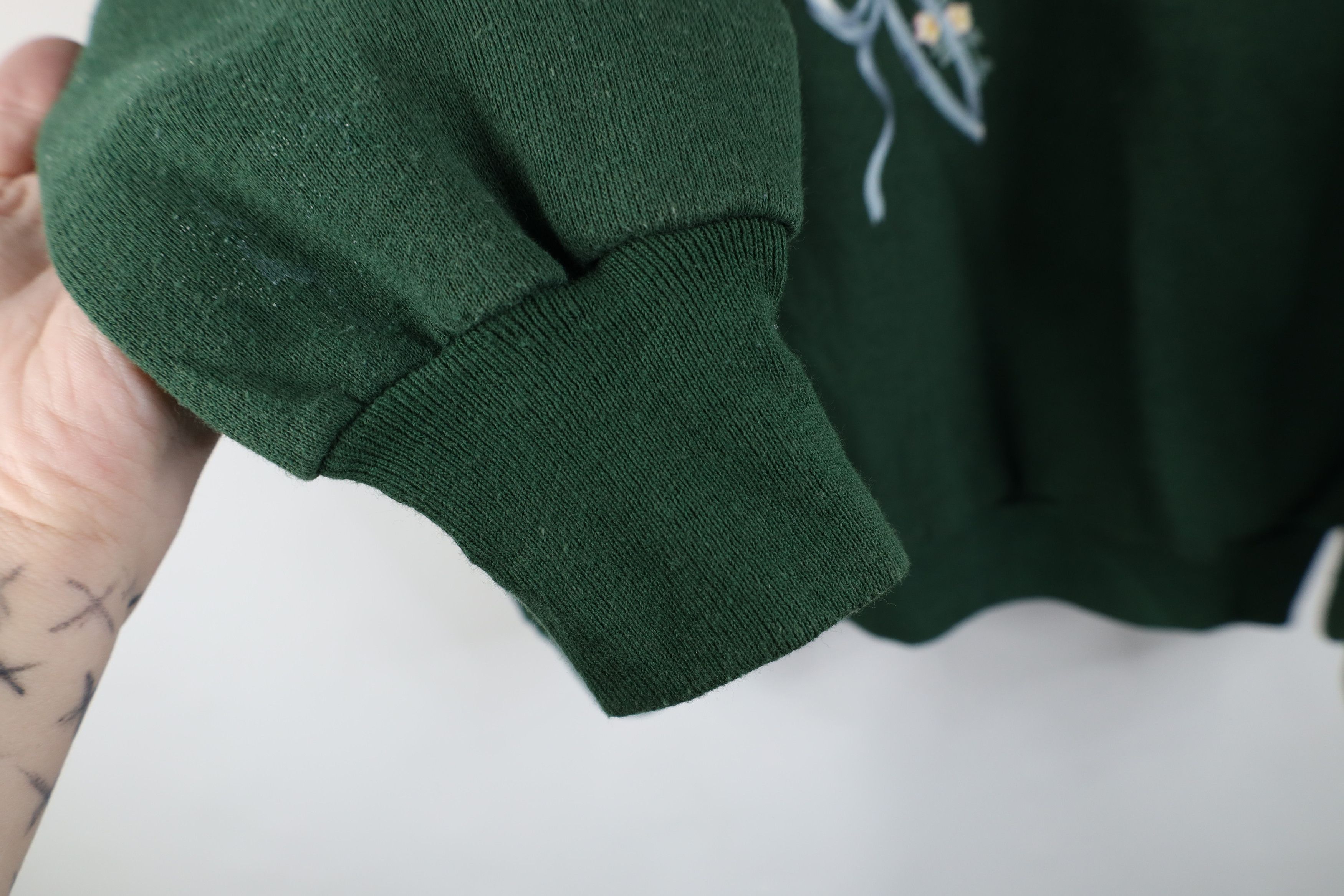 Vintage Vintage 90s Streetwear Primitive Flower Sweatshirt USA Size L / US 10 / IT 46 - 9 Thumbnail