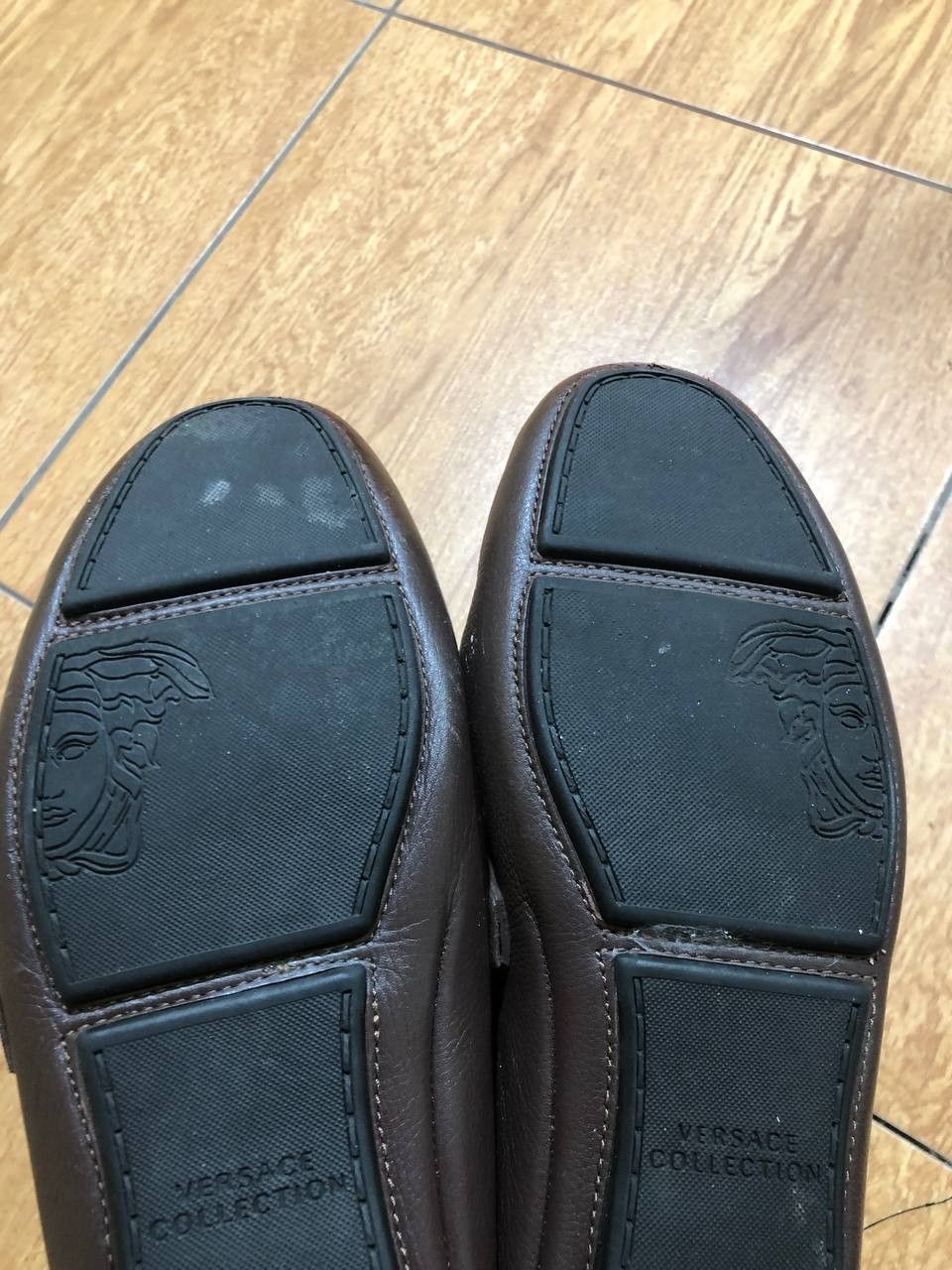 Versace Versace Logo Brown Leather Driving Shoes Loafers Size US 8 / EU 41 - 6 Thumbnail