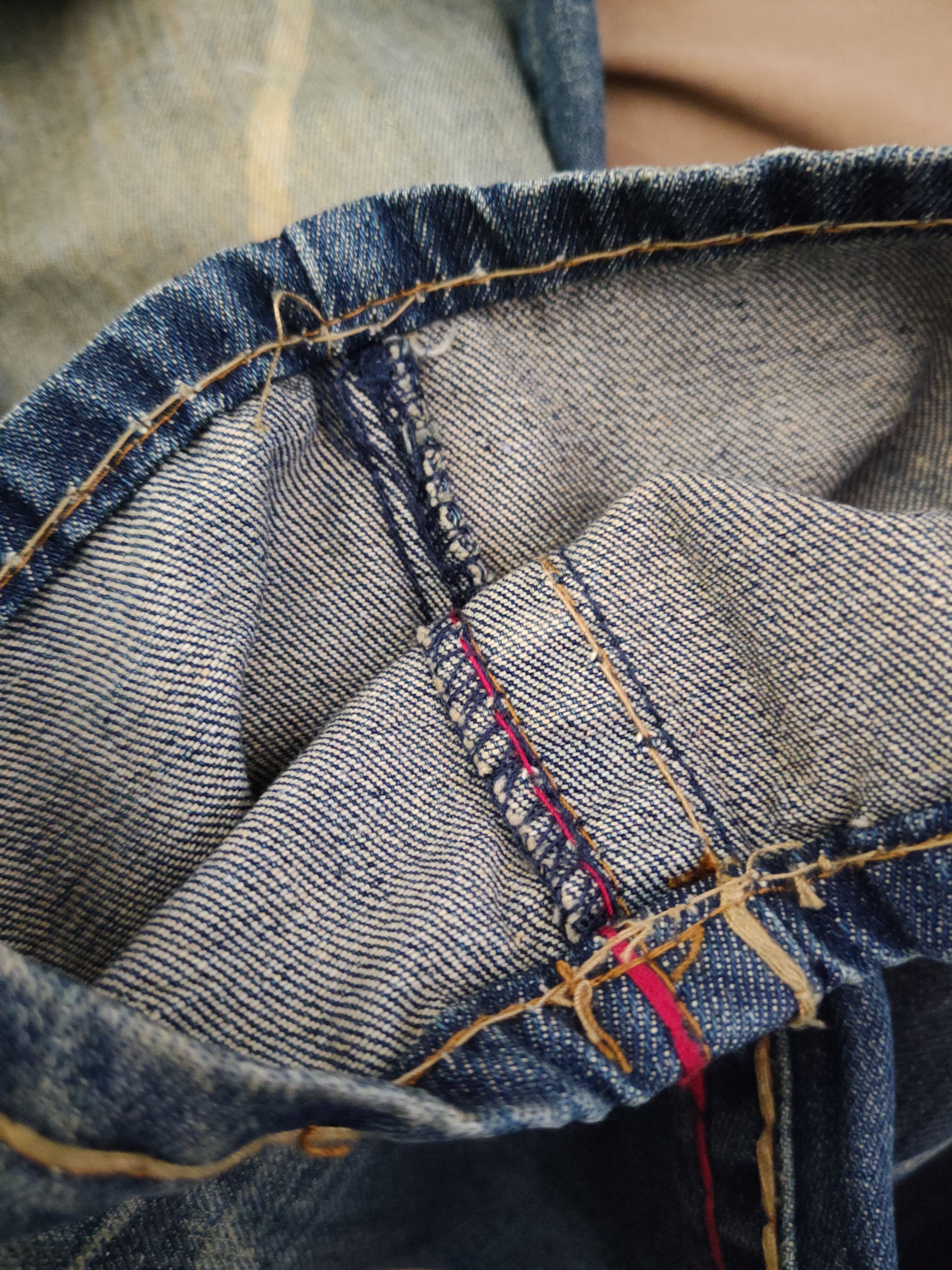 Japanese Brand DL Cstar Blue faded vintage Distressed Ripped Jeans #380 Size US 40 / EU 56 - 16 Thumbnail