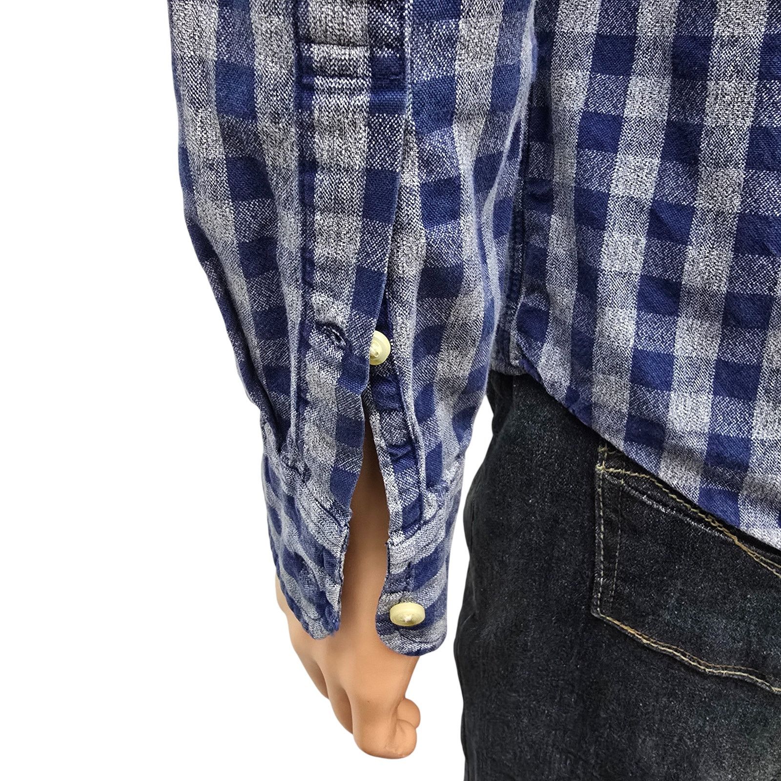 J.Crew J.Crew Jaspe Cotton Shirt Men M Blue Gray Gingham Slim L/S Size US M / EU 48-50 / 2 - 9 Thumbnail