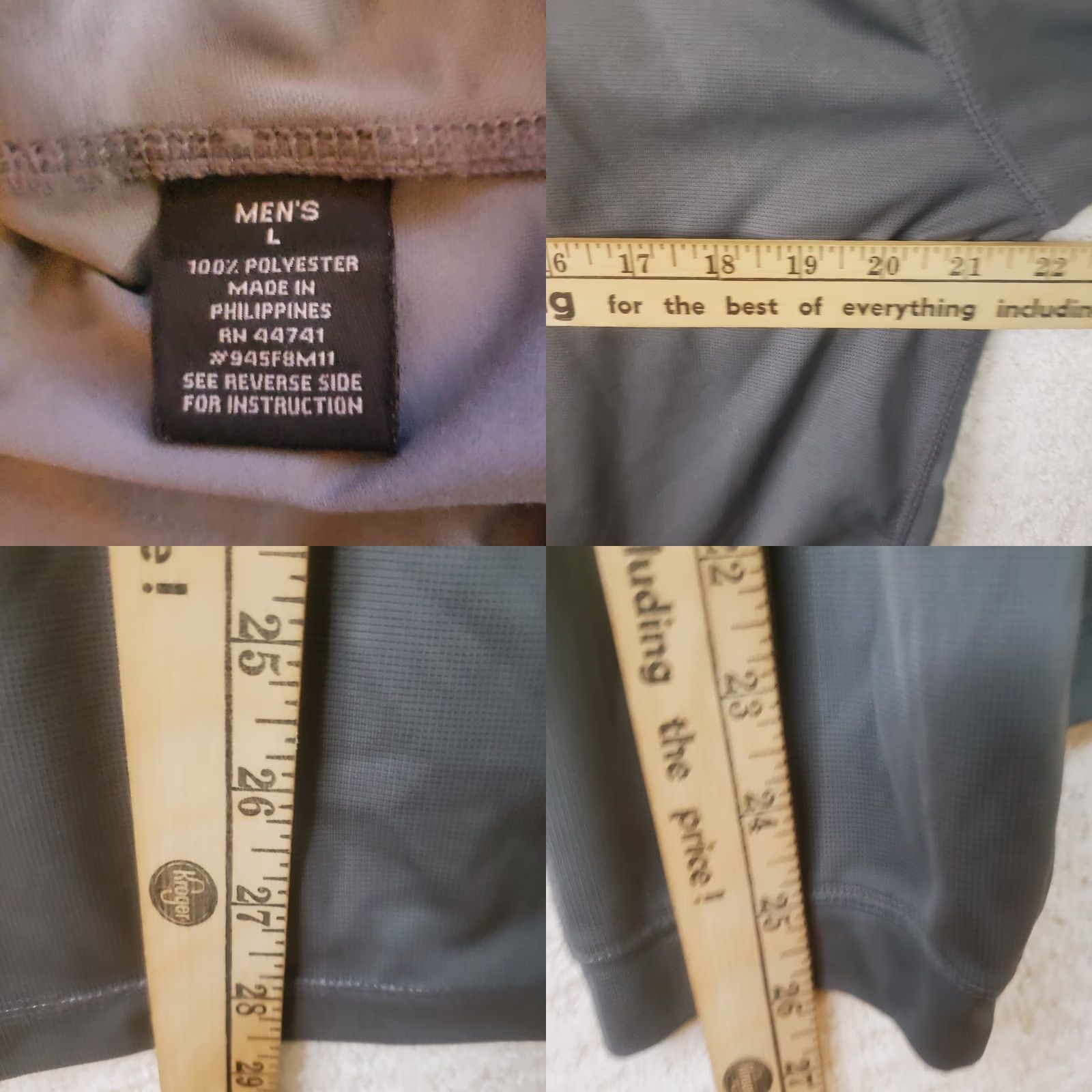 Vintage VINTAGE Alpine Design DRI-LOGIC Pullover Long Sleeve Mock Neck 1/4 Zip Men L Gray Size US L / EU 52-54 / 3 - 9 Thumbnail