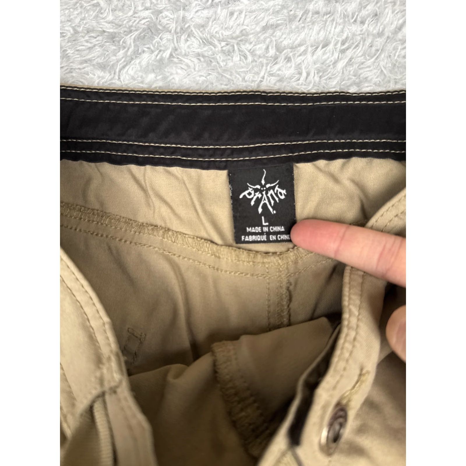 Prana PrAna Pants Mens Large Tan Hiking Outdoor Stretch Casual Trail Khaki Travel Size US 33 - 6 Thumbnail