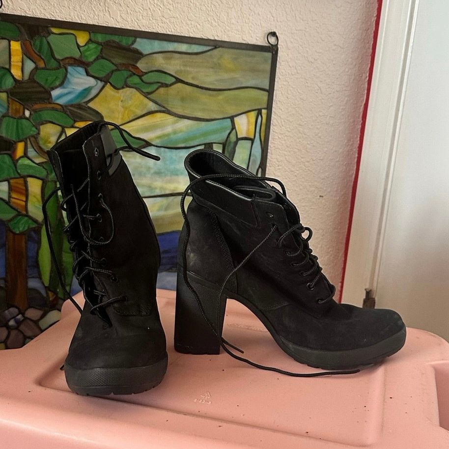 Timberland timberland black platform boots heels shoes Size US 10 / IT 40 - 2 Thumbnail