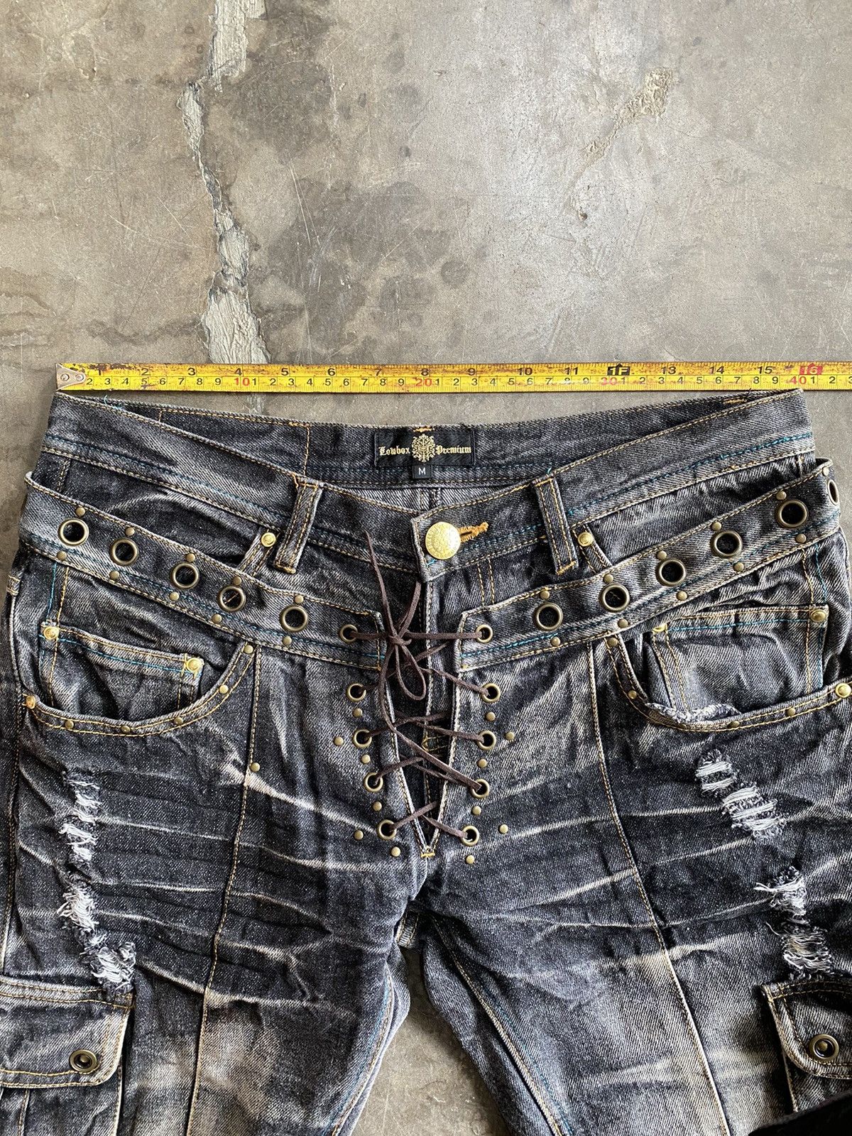 14th Addiction × LOWBOX × Le Grande Bleu (L.G.B.) Flare Jeans Lowbox Bondage Size US 31 - 11 Thumbnail