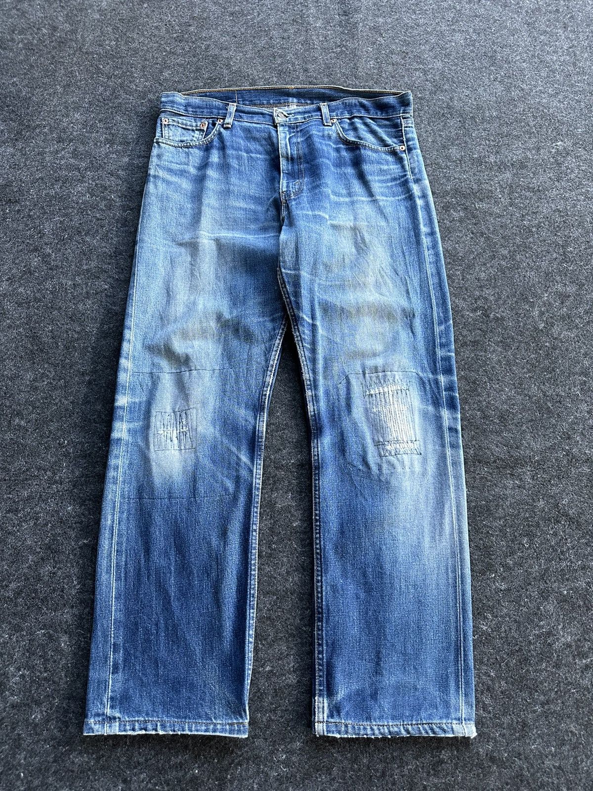 Levi's × Levi's Vintage Clothing × Vintage Vintage Levis 505 Thrashed Distressed Denim D480 Size US 36 / EU 52 - 1 Thumbnail