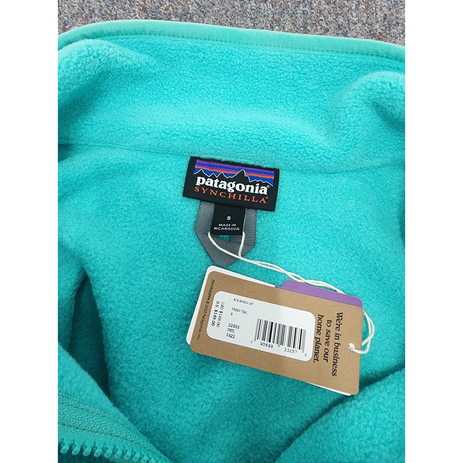 Patagonia S Patagonia Full Zip Up Women's AQUA Brand New Size S / US 4 / IT 40 - 4 Thumbnail