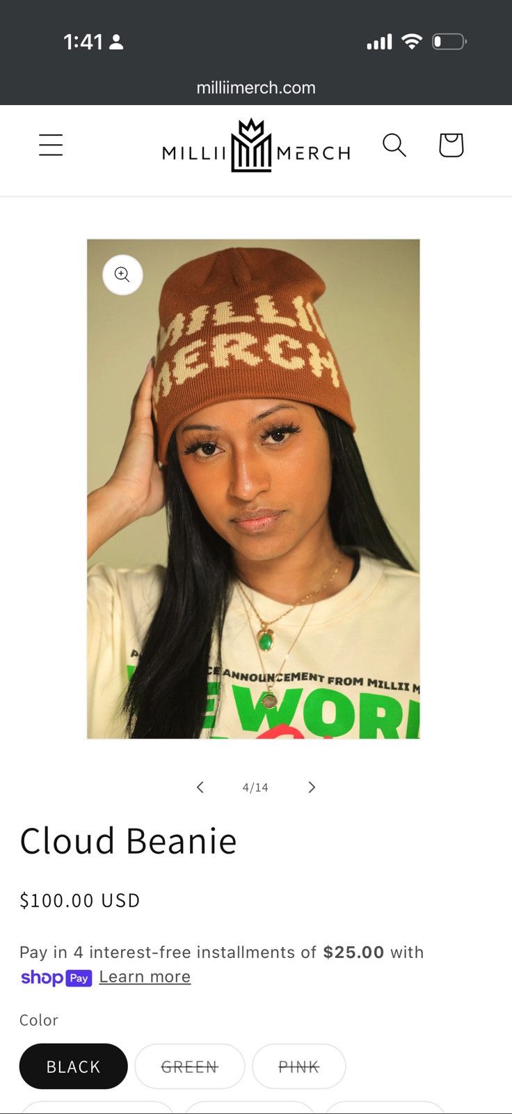 Vintage MILLI MERCH CLOUD BEANIE Size ONE SIZE - 3 Thumbnail