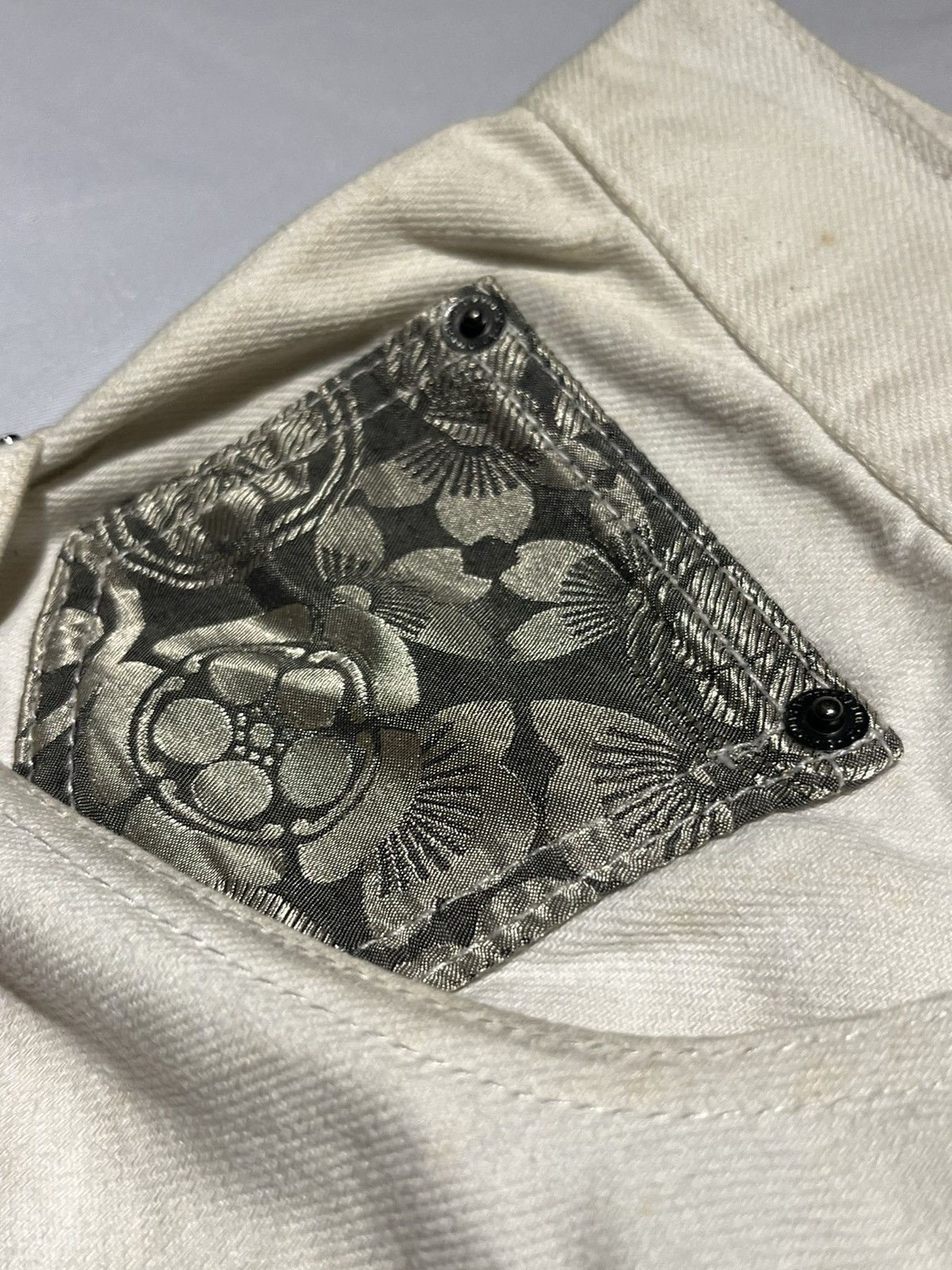 Japanese Brand × Vintage Vintage Art Fish Koi Japan Denim Sukajan Baggy Y2K Pant Size US 40 / EU 56 - 8 Thumbnail