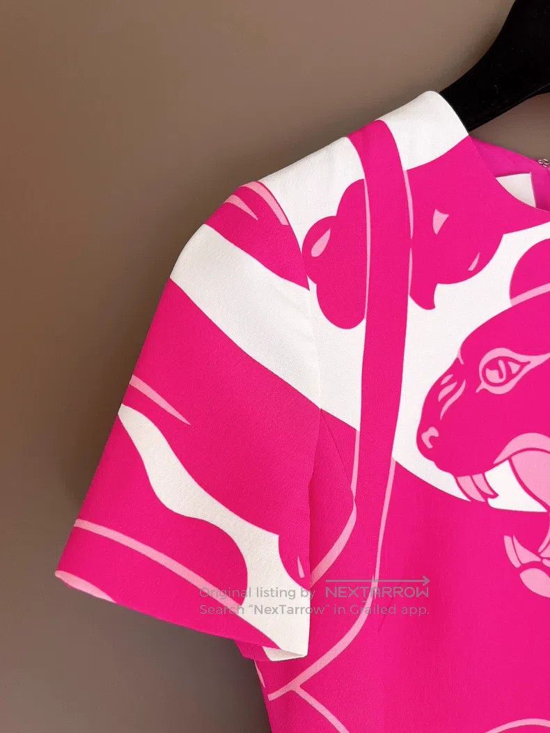 Valentino Valentino Pink and white color-blocked waist dress Size S / US 4 / IT 40 - 3 Thumbnail