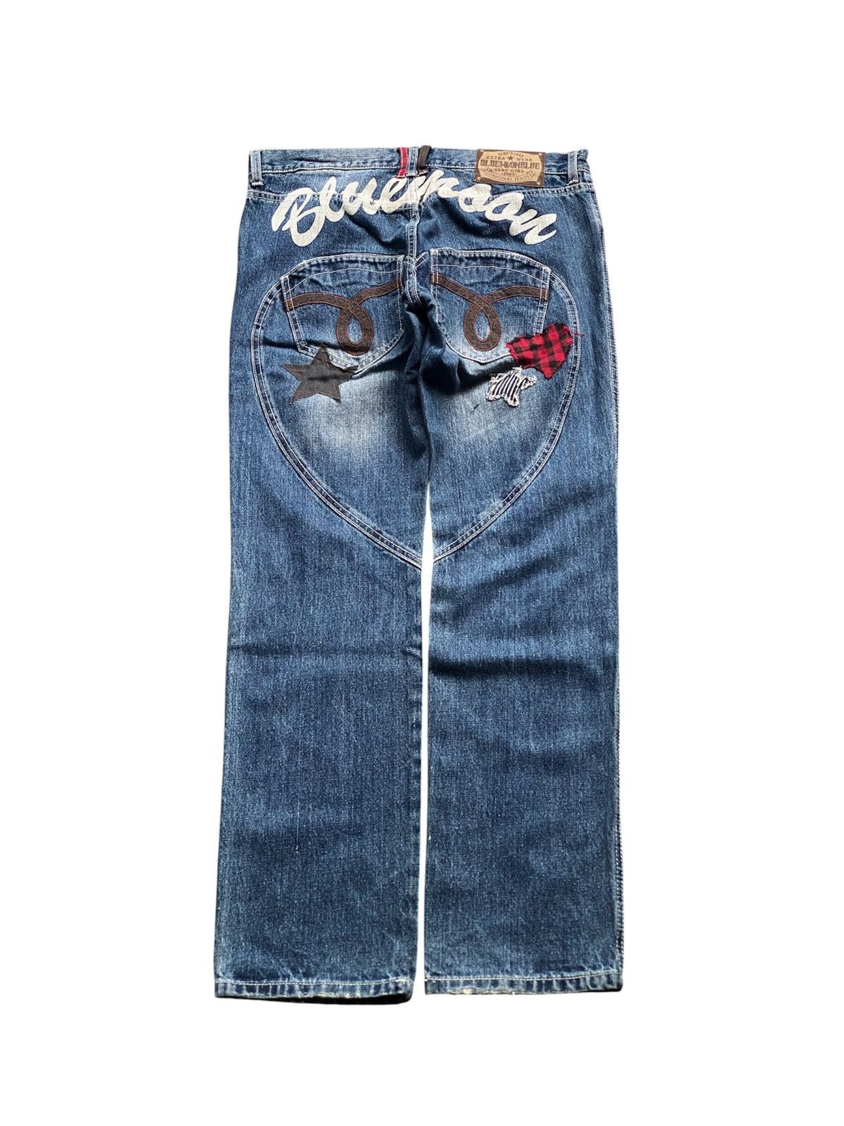Japanese Brand RARE Y2K JAPANESE BRAND BLUEMOONBLUE CRASH REPAIR Size US 34 / EU 50 - 2 Thumbnail