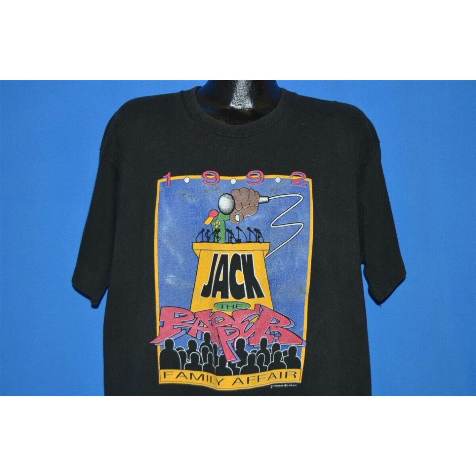 image of Vintage VTG 90's Jack The Rapper Family Affair 1992 Convention Cross Colours T-Shirt XL in White