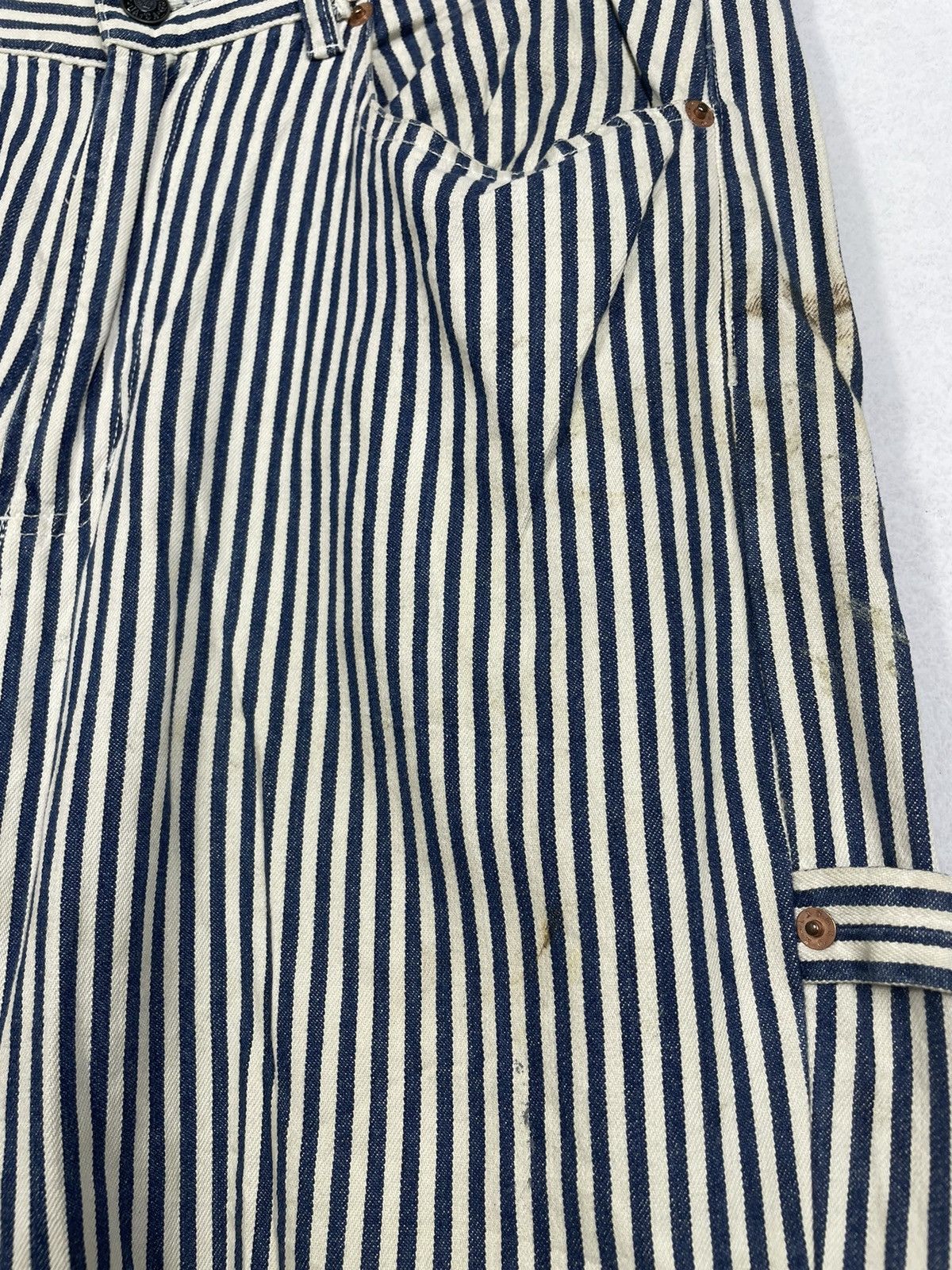 X-LARGE Vintage X Large Hickory Stripes Carpenter Pants Size US 33 - 7 Thumbnail