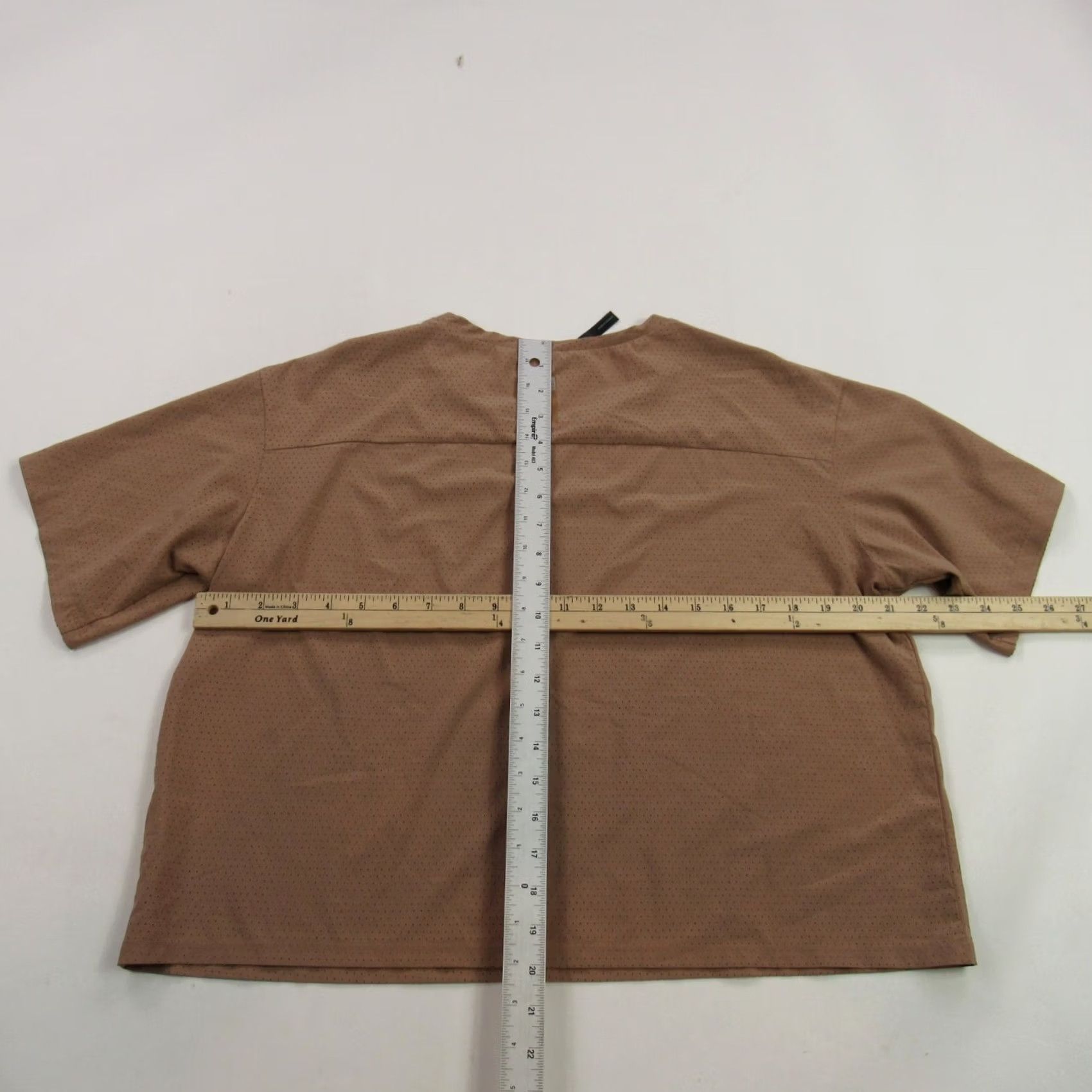 Vintage REI Shirt Womens L Short Sleeve Crew Neck Pullover Brown Lightweight Stretch Casual T-Shirt Basic Outdoor All Seasons Mens Womens Girls Boys - Size L / US 10 / IT 46 - 5 Thumbnail