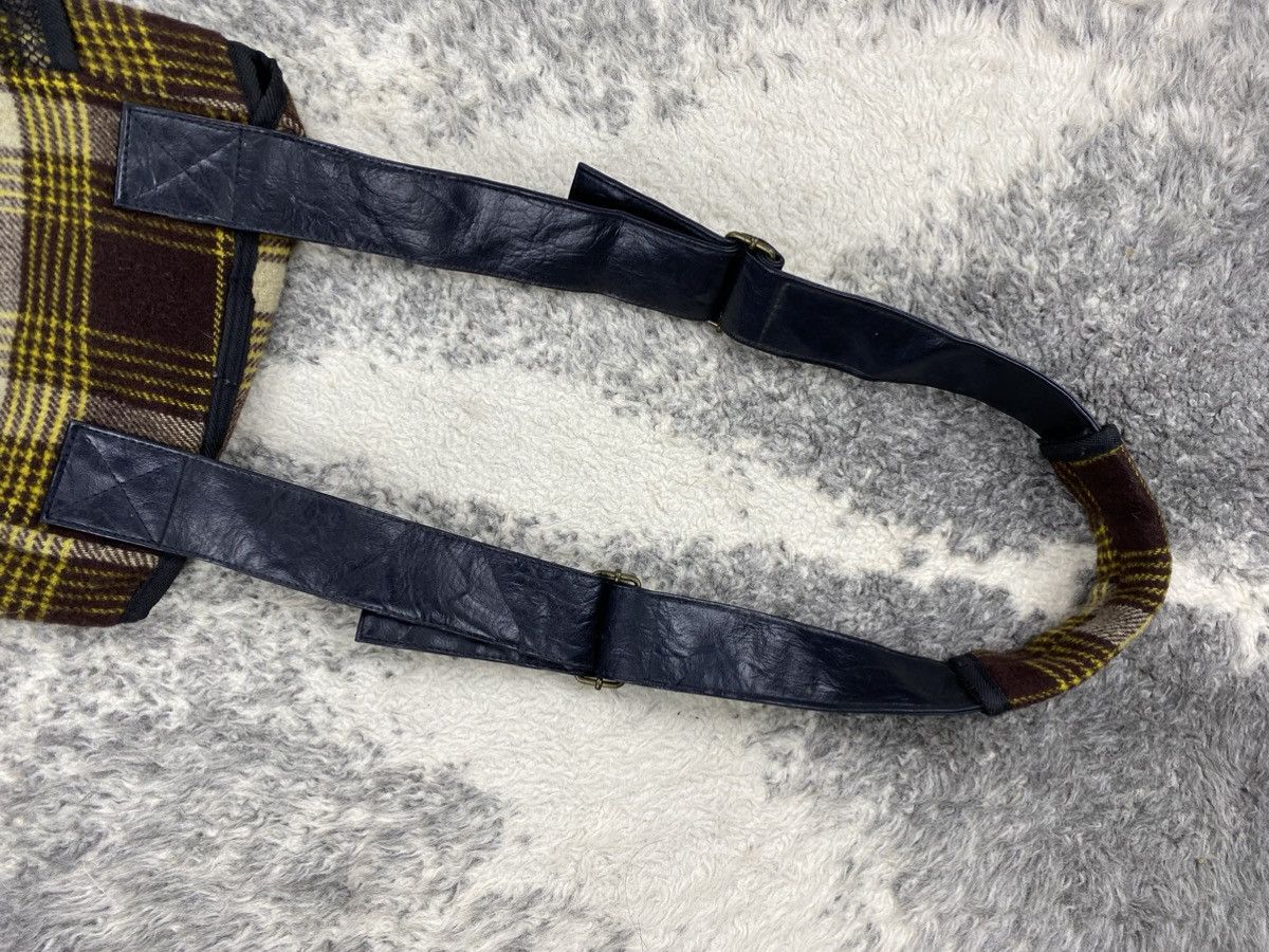 Japanese Brand × Seditionaries 🔥RARE🔥 ALGONQUINS Yellow Tartan Cross Body Bag Wool+Leather Size ONE SIZE - 14 Thumbnail