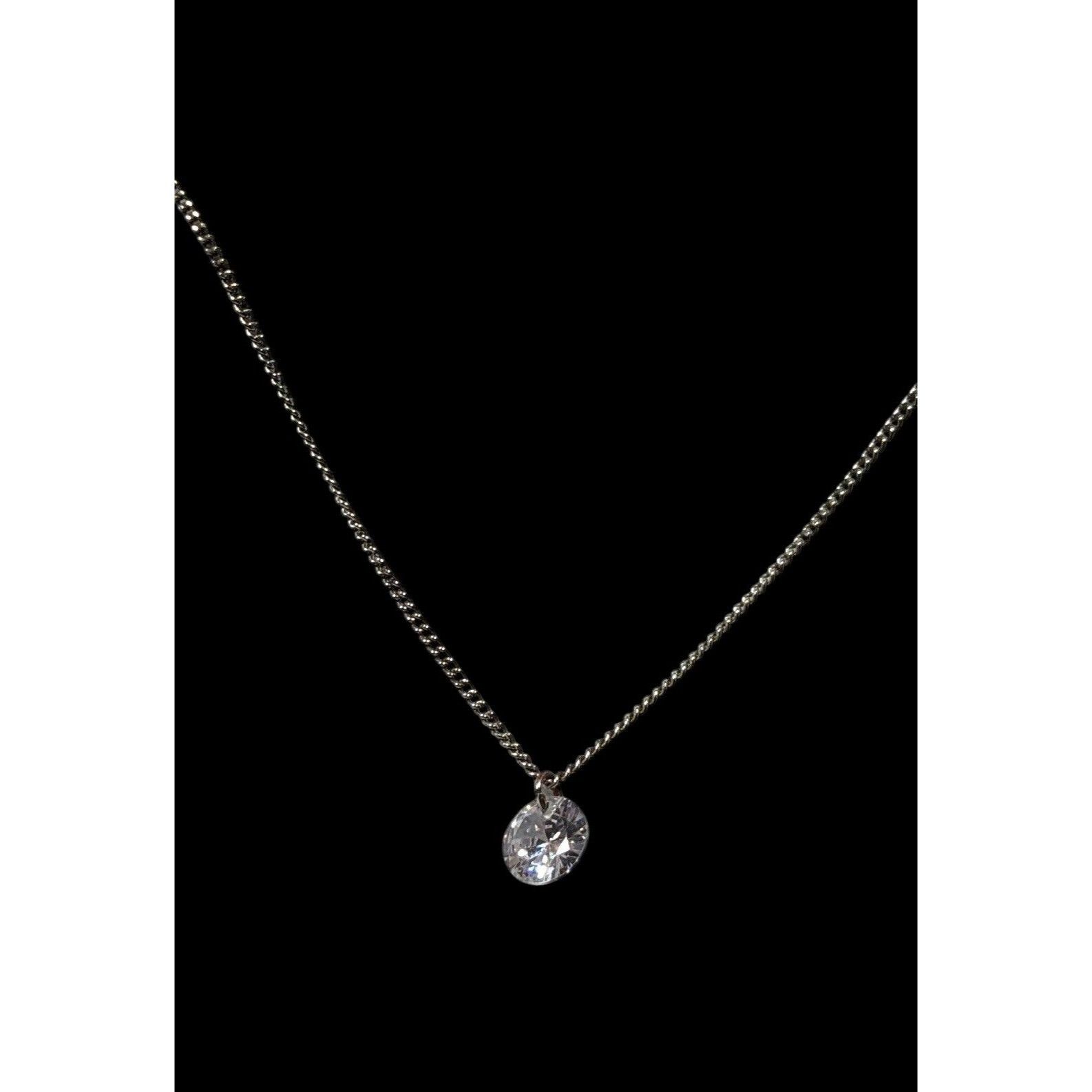 Other Minimalist Dainty Circular Cubic Zirconia Pendant On Silver Size ONE SIZE - 6 Thumbnail