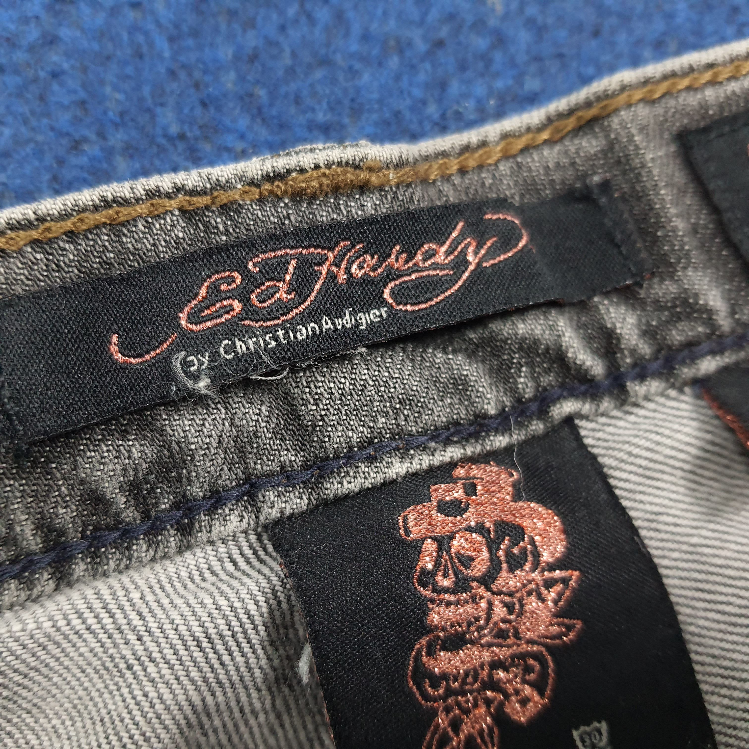 Ed Hardy Vintage Ed Hardy Super Low Rise Cut Jeans C280N22 Size 34" / US 12 / IT 48 - 10 Thumbnail