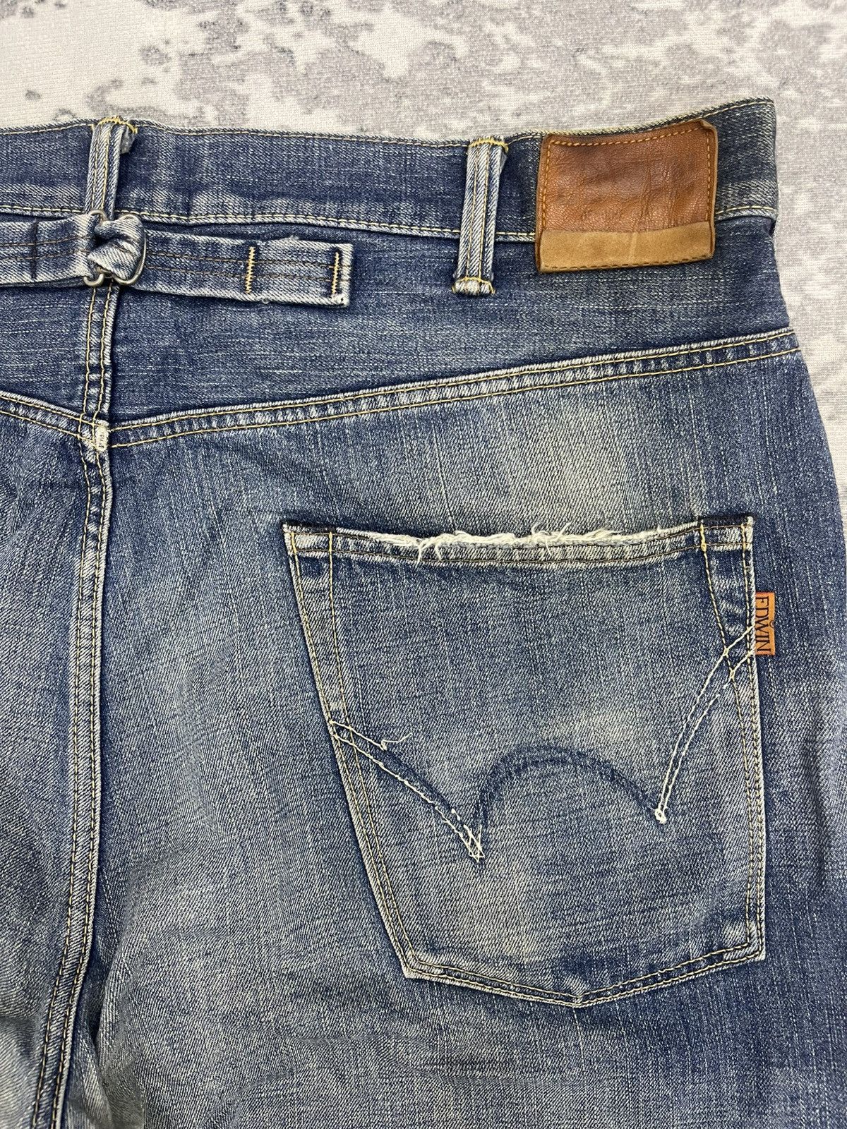 Edwin Vintage Edwin Distressed Salvage denim pants Size US 38 / EU 54 - 17 Thumbnail