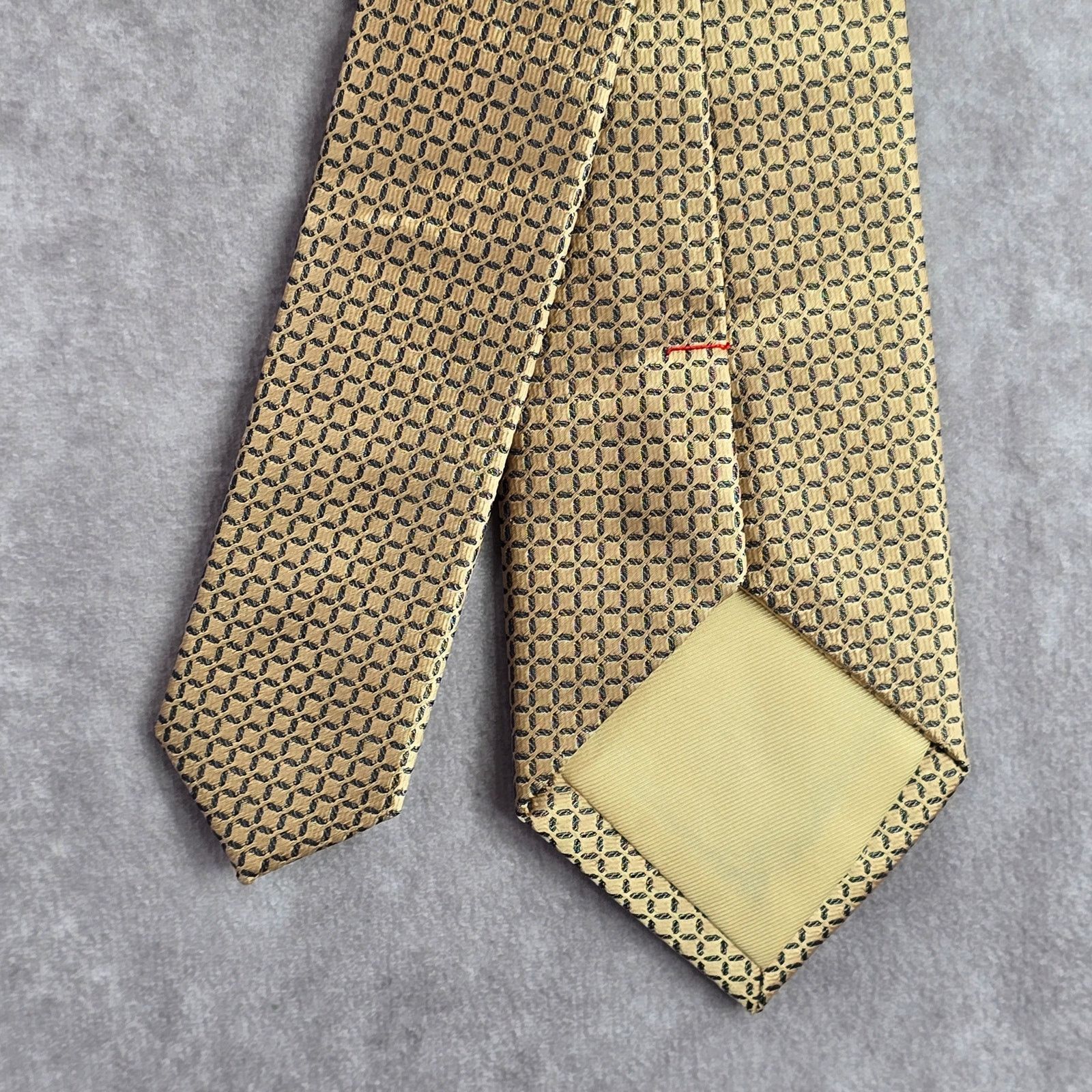Other Zeke Gold Gray Square Silk Executive Neck Tie Men's Size 30 - 6 Thumbnail