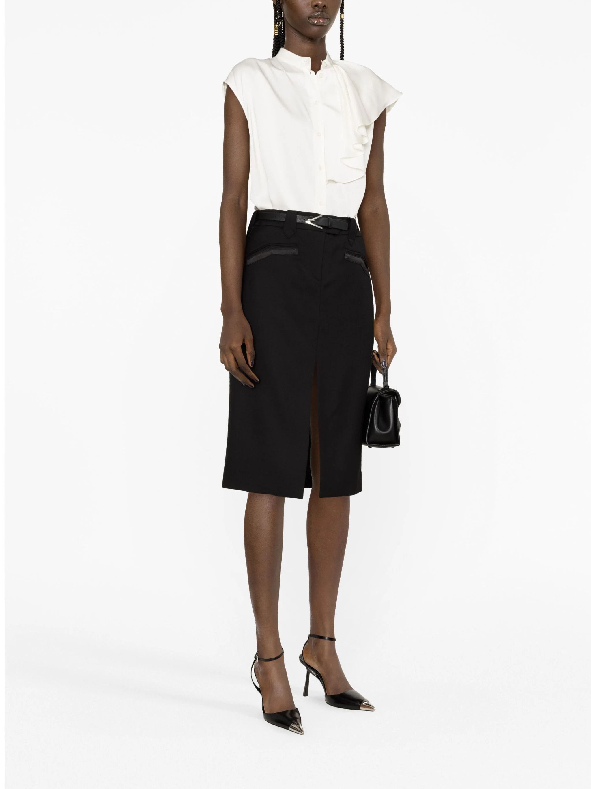 Tom Ford o1loc1c0924 GC5690 Midi Skirt in Black Size 27" / US 4 / IT 40 - 3 Thumbnail