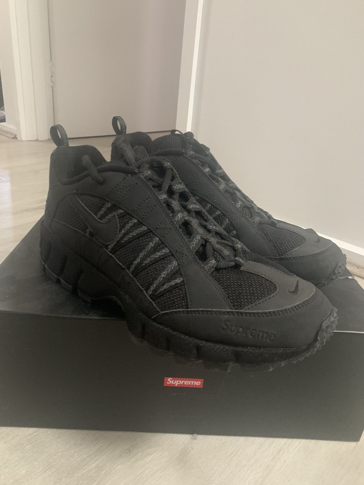 image of Nike Supreme Air Humara 17 Shoes in Black, Men's (Size 11)