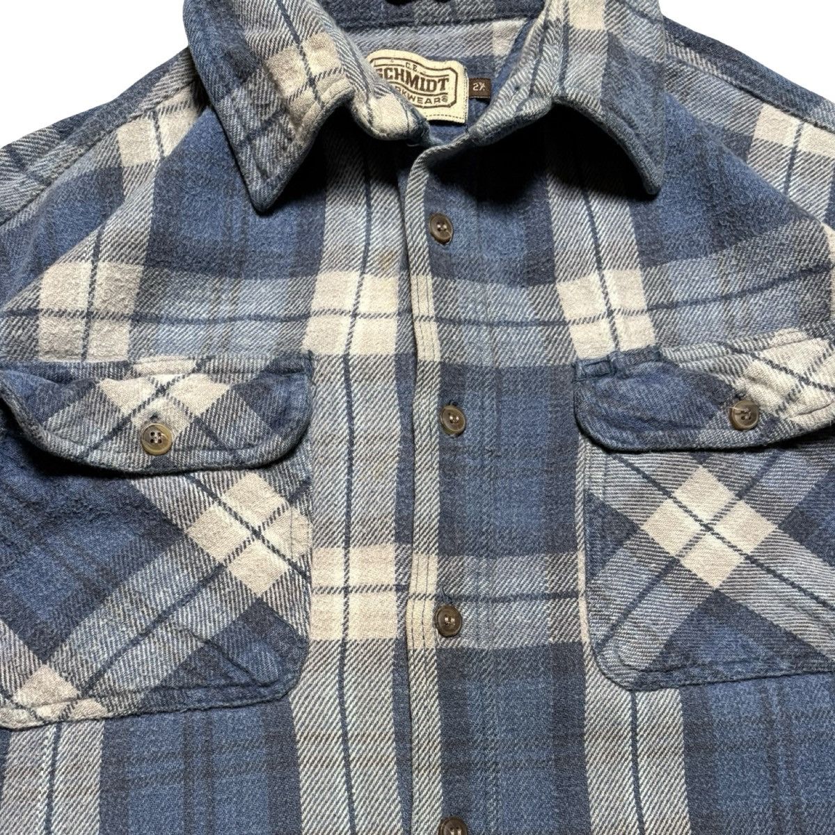 SCHMIDT Vintage C.E. Schmidt Flannel Workwear Heavy Duty Flannel 2XL Size US XXL / EU 58 / 5 - 2 Thumbnail