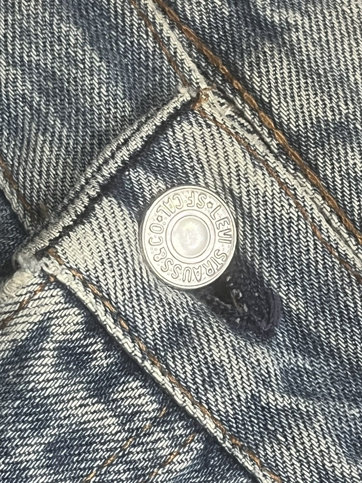 Levi's Vintage 90s Levi’s 501 Classic Light Blue Washed Ripped Jean Size US 30 / EU 46 - 7 Thumbnail