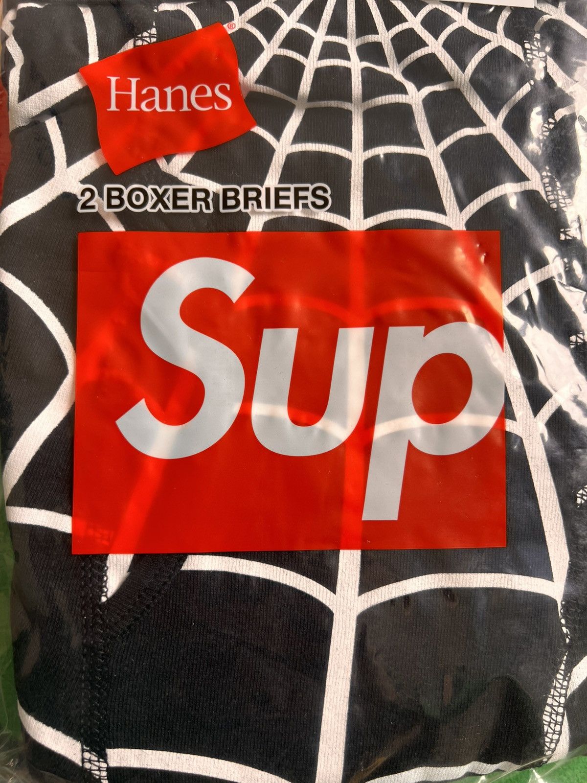 Supreme L Supreme x Marvel Spider-Man Web Boxer Briefs hanes Black Size US 34 / EU 50 - 12 Thumbnail