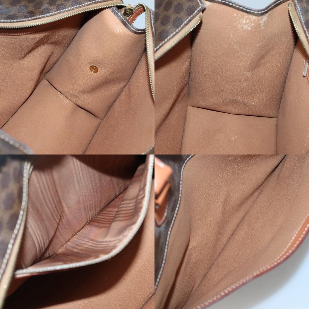 Celine CELINE Macadam Canvas Hand Bag Pvc Leather Brown Gold Size ONE SIZE - 12 Thumbnail