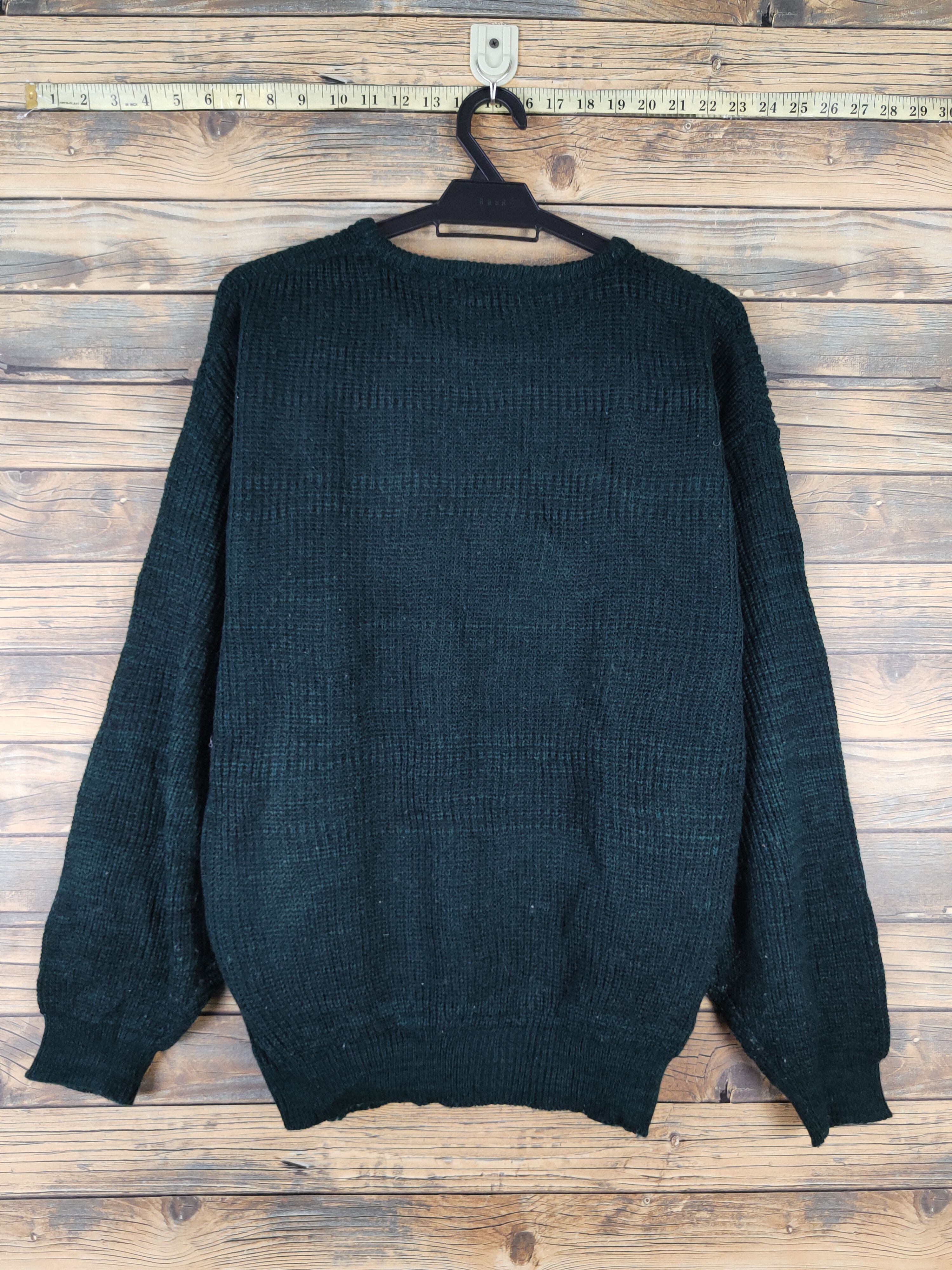 Vintage Spazio News Green Knitwear Sweatshirts #W2145 Size US M / EU 48-50 / 2 - 7 Thumbnail