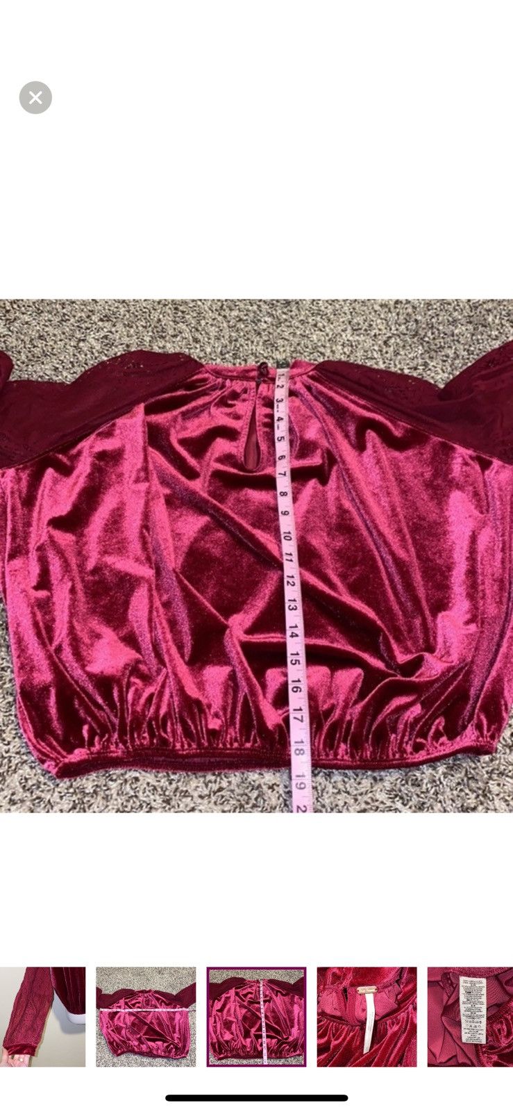 Free People Free people women’s xs velvet dream‎ top Size XS / US 0-2 / IT 36-38 - 4 Thumbnail