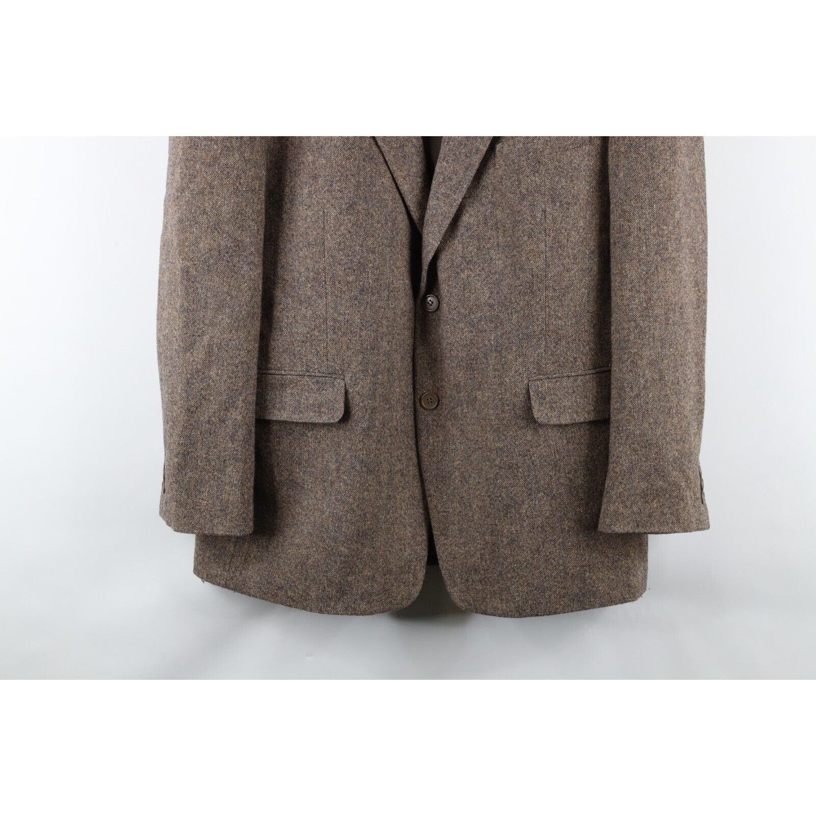 Vintage Vintage 90s Streetwear Wool Tweed 2 Button Suit Coat Jacket Size US L / EU 52-54 / 3 - 3 Thumbnail