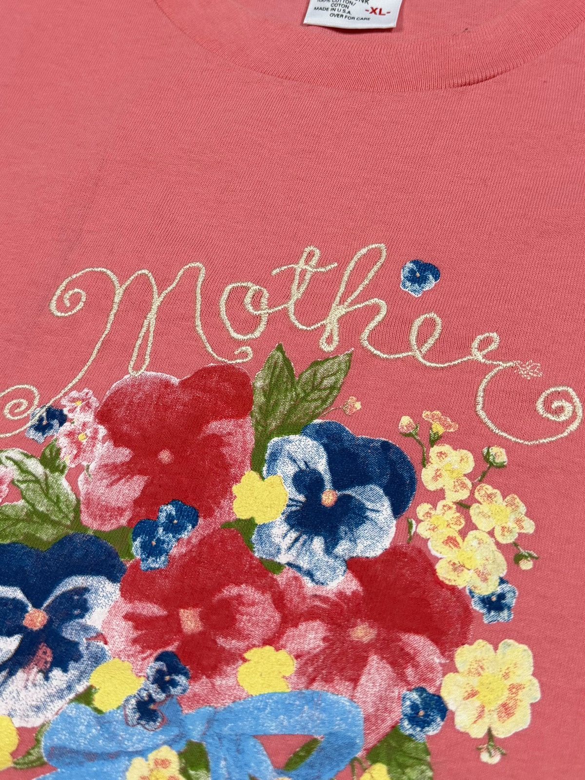 Anvil Vintage Mother Mom Floral Bouquet Flowers Single Stitch Tee Size US XL / EU 56 / 4 - 6 Thumbnail