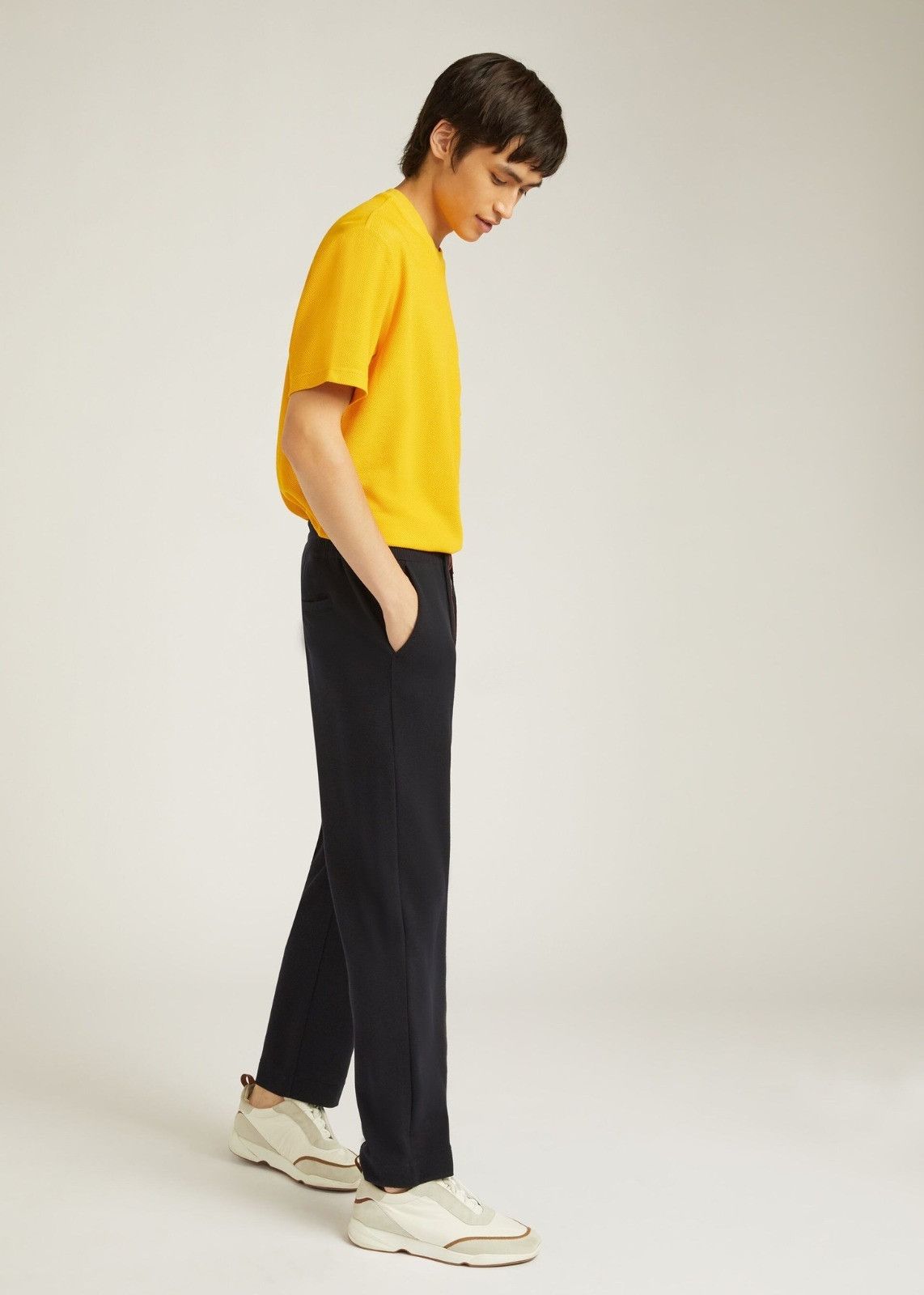 Loro Piana o1srvl11e0924 Girocollo Short Sleeve T-Shirt in Yellow Size US XL / EU 56 / 4 - 3 Thumbnail