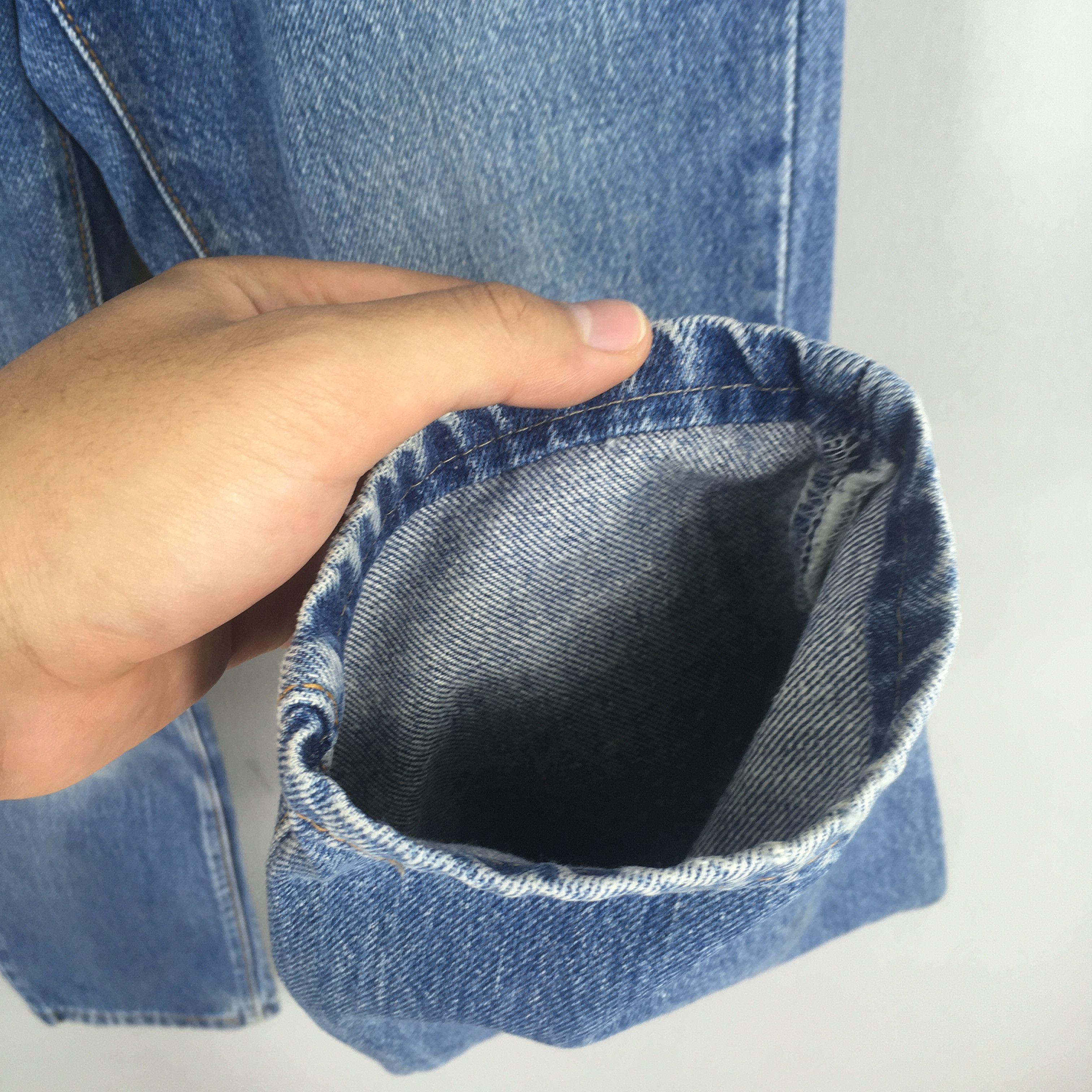 Levi's Size 23x27 Vintage 80s Levi's 501 Faded Blue Jeans S582 Size 23" - 5 Thumbnail