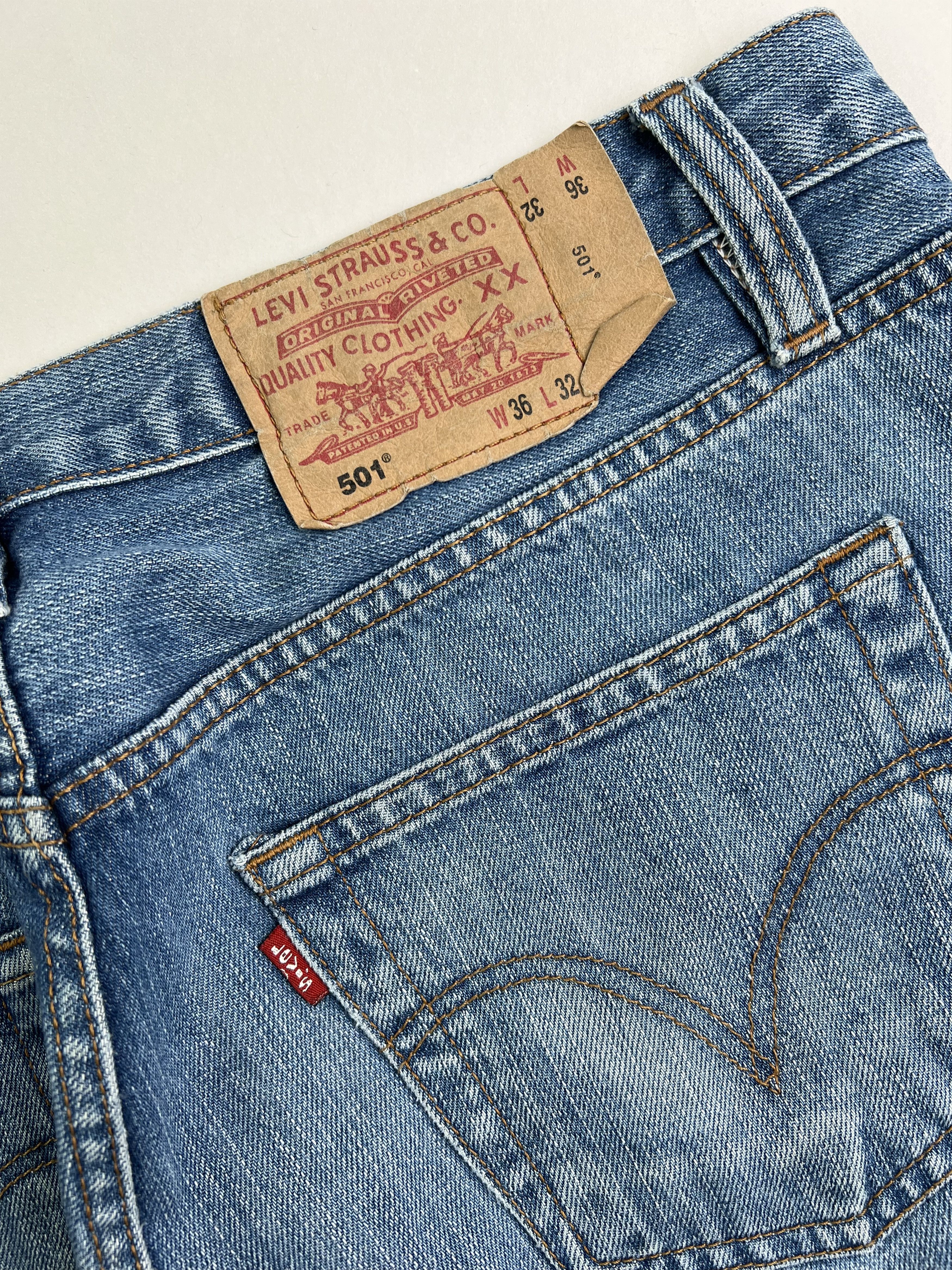 Levi's × Levi's Vintage Clothing × Vintage Levis 501 Vintage Medium Wash Jeans W36 Size US 36 / EU 52 - 6 Thumbnail