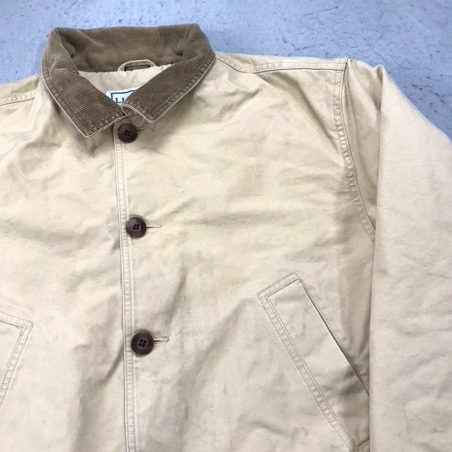 Vintage VINTAGE L.L. Bean Jacket Men Large Brown Barn Chore Coat Heavy Workwear Canvas Cotton Lined 90s Outdoor 80s? Size US L / EU 52-54 / 3 - 3 Thumbnail
