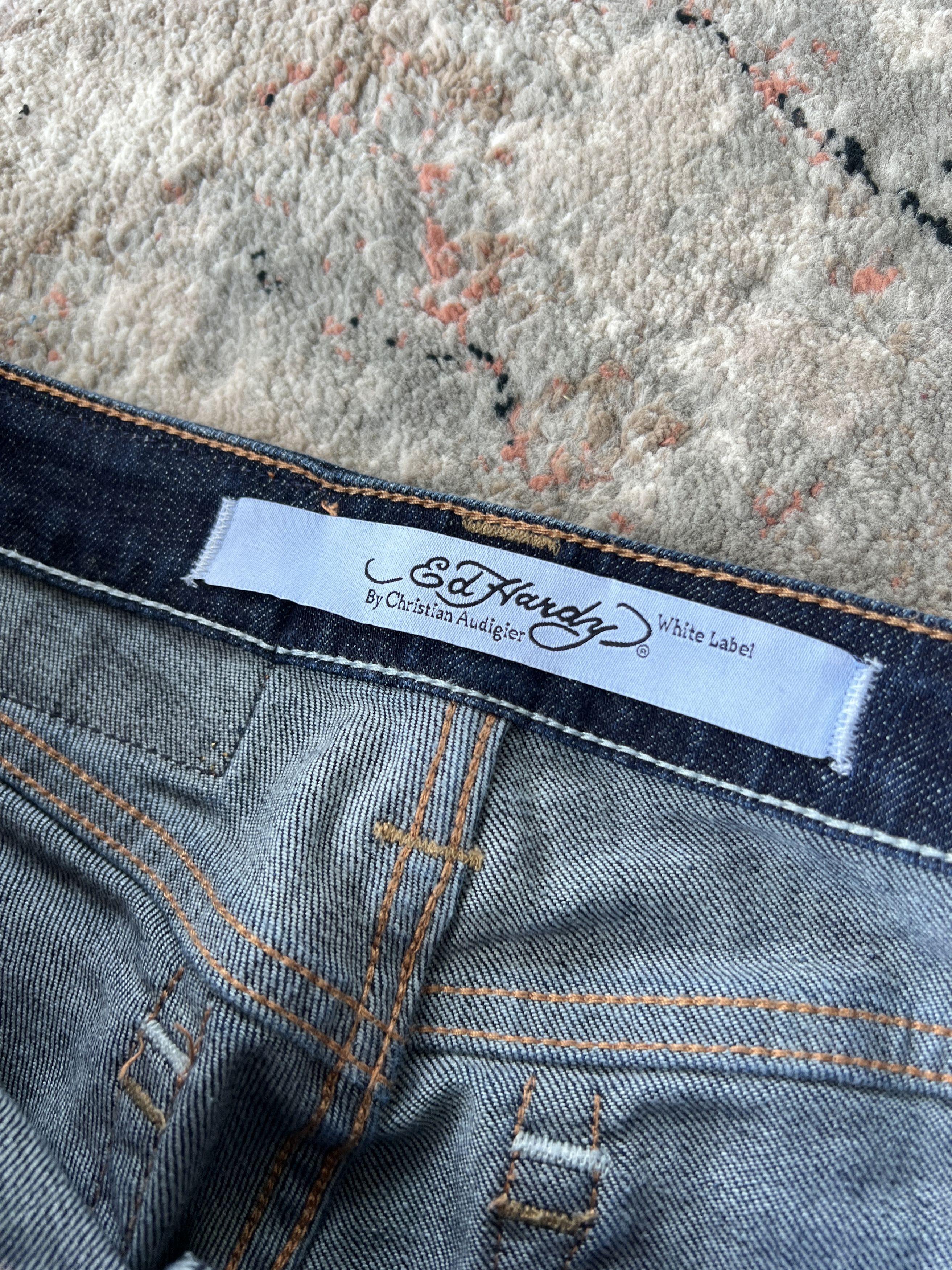 Christian Audigier × Ed Hardy Ed Hardy By Christian Audigier White Label Jeans Size 28" / US 6 / IT 42 - 7 Thumbnail