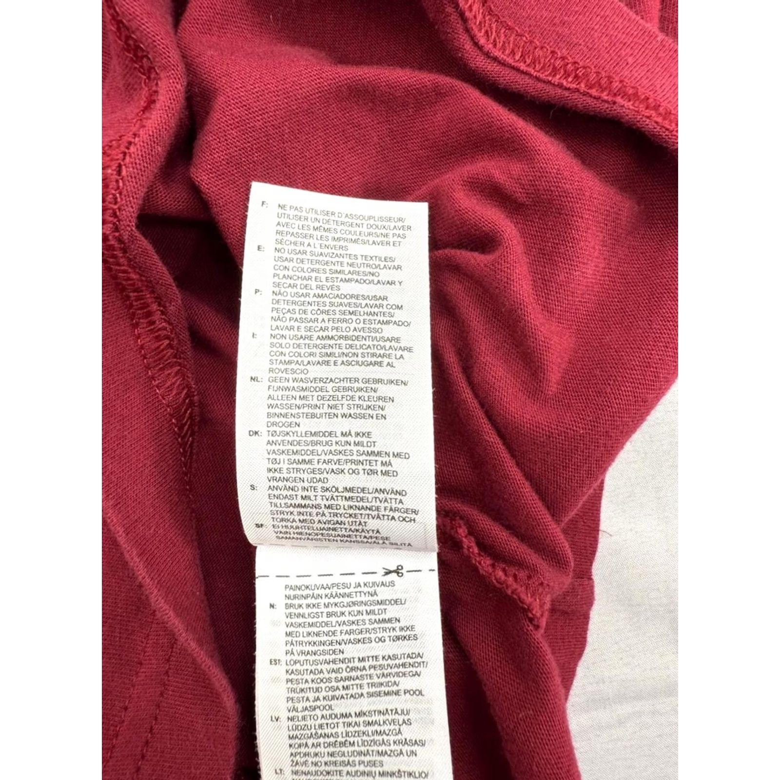 Adidas Adidas Originals T-Shirt Men XS Burgundy 3-Stripes Stripe Cotton Short Sleeve Crew Neck Jersey Relaxed Fit Size US XS / EU 42 / 0 - 7 Thumbnail