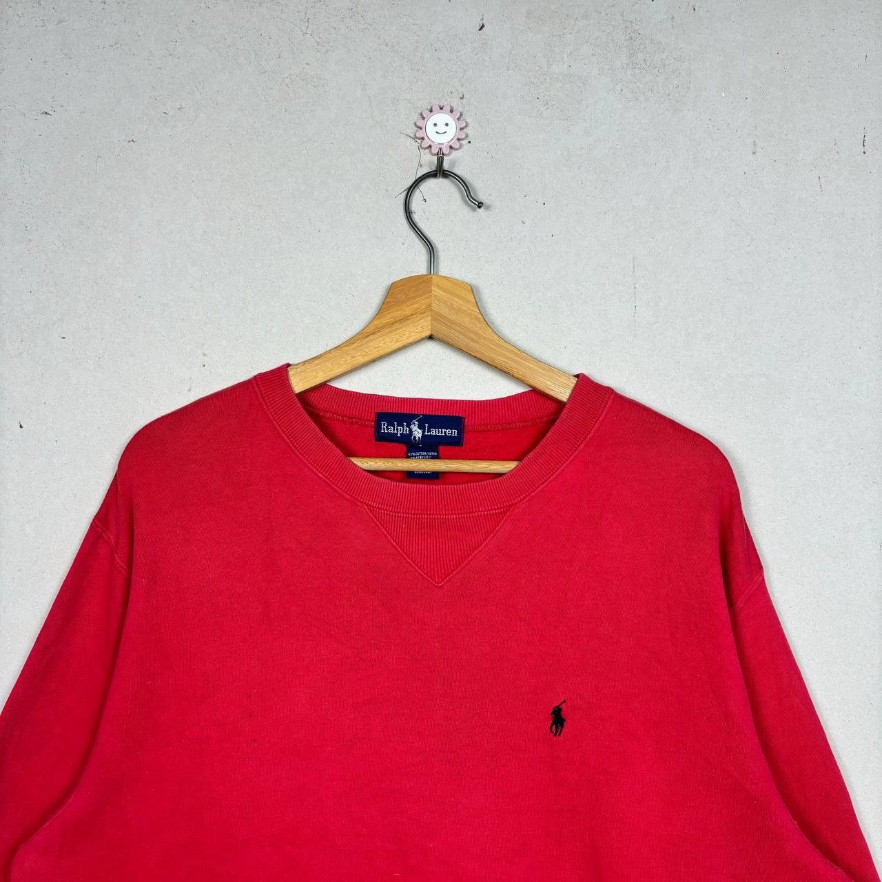 Polo Ralph Lauren Vintage Polo Ralph Lauren Red V-Stitch Crewneck Sweatshirt Size US L / EU 52-54 / 3 - 3 Thumbnail
