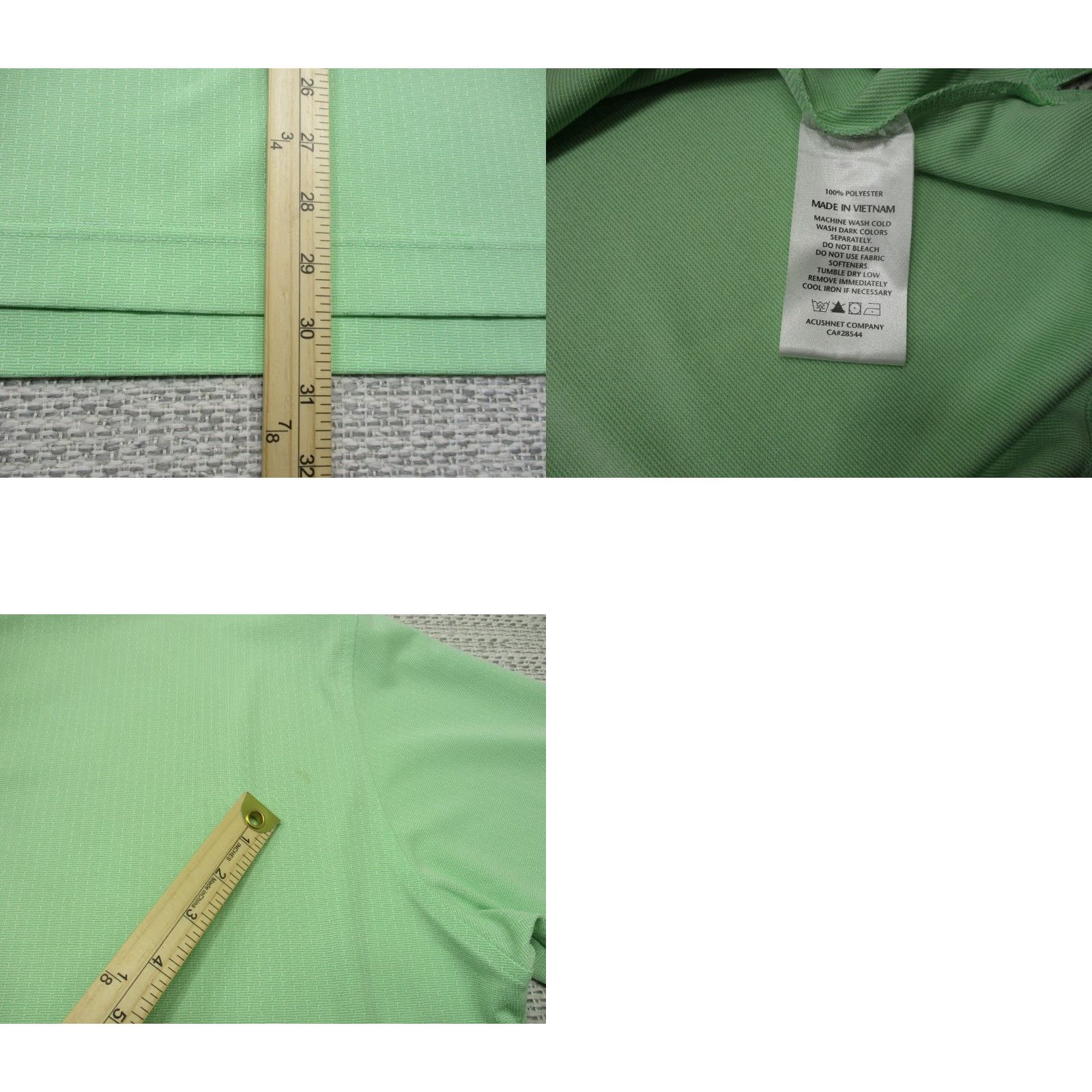 Footjoy FootJoy Polo Shirt Adult Large Lightweight Golf Mens Green Polo Short Sleeve Solid Logo Regular Vintage No Size US L / EU 52-54 / 3 - 9 Thumbnail